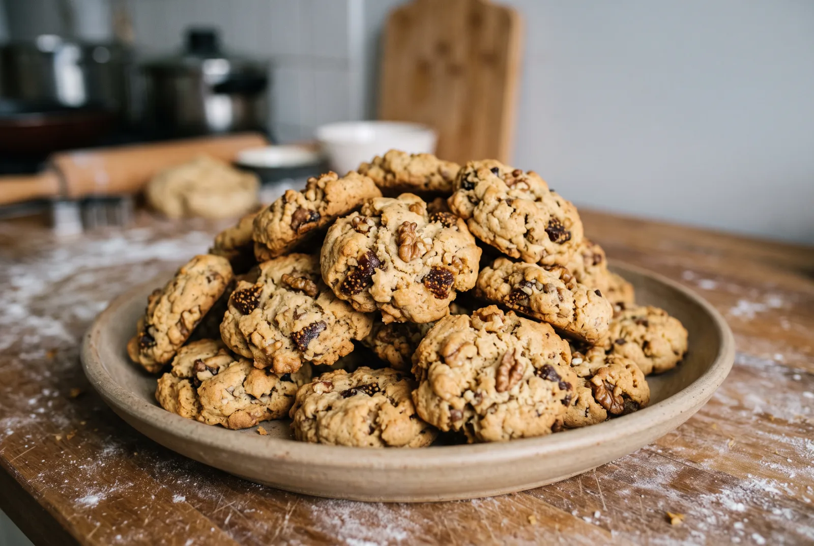 Dried Fig and Walnut Cookies — Filled Winter Treat