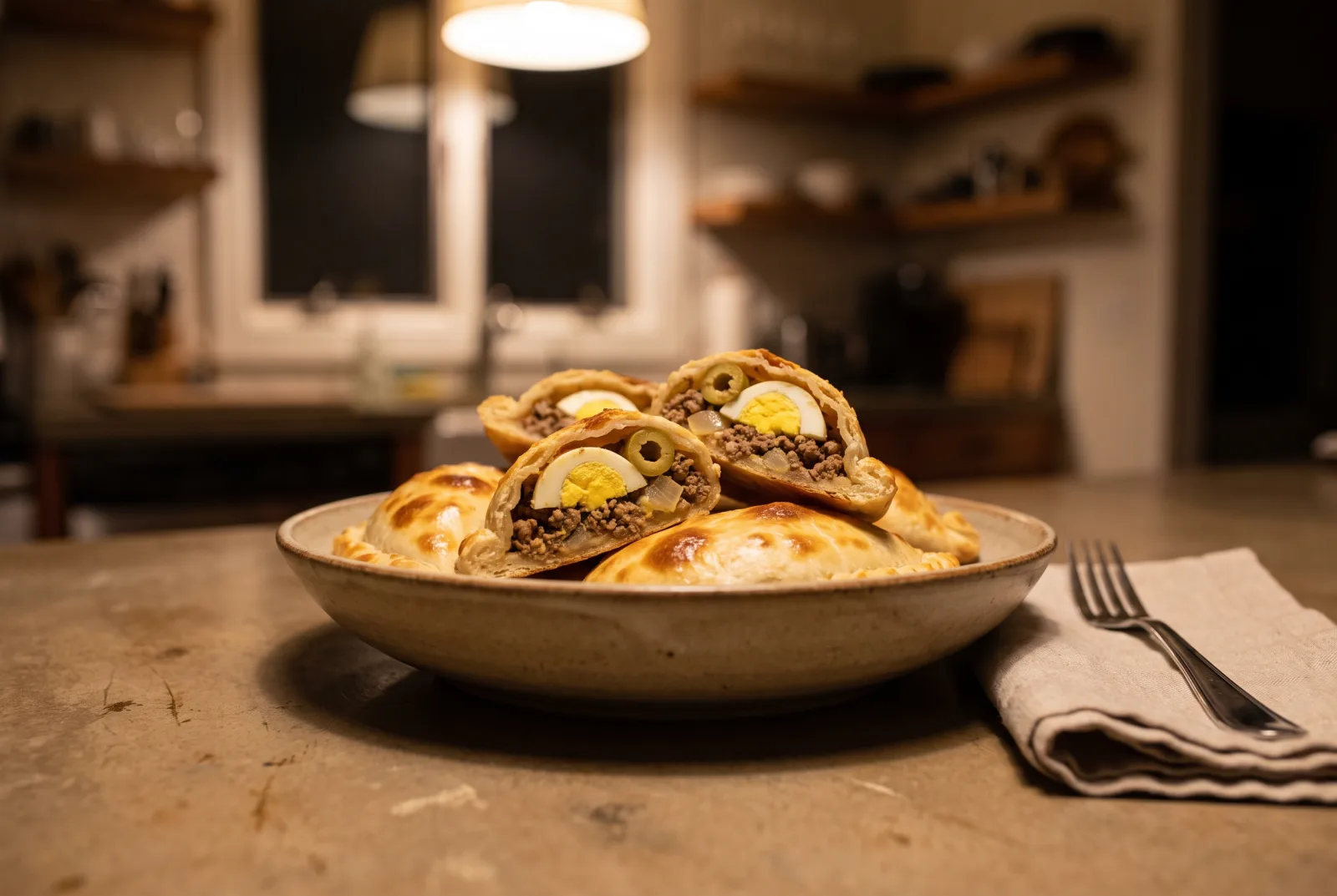 Argentine Beef Empanadas with Olives and Egg