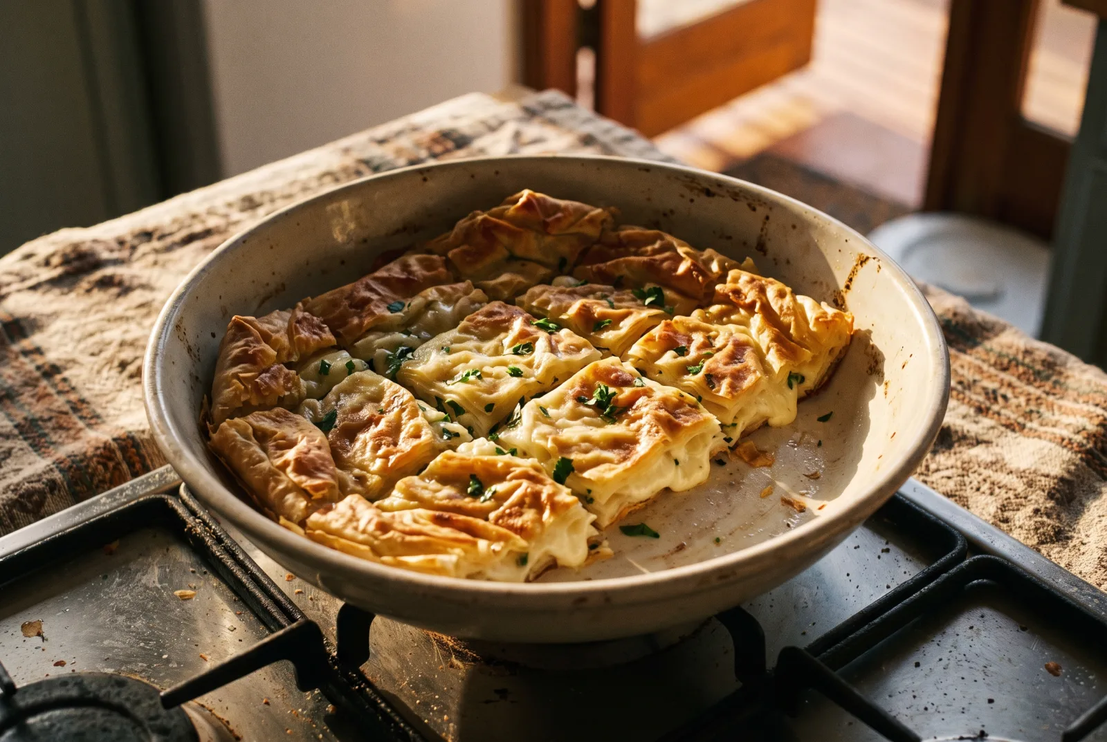 Su Böreği: Turkish Cheese Pastry Made with Boiled Yufka Sheets