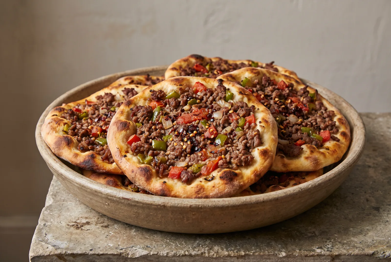 Sfiha — Syrian Open-Faced Ground Beef Pies