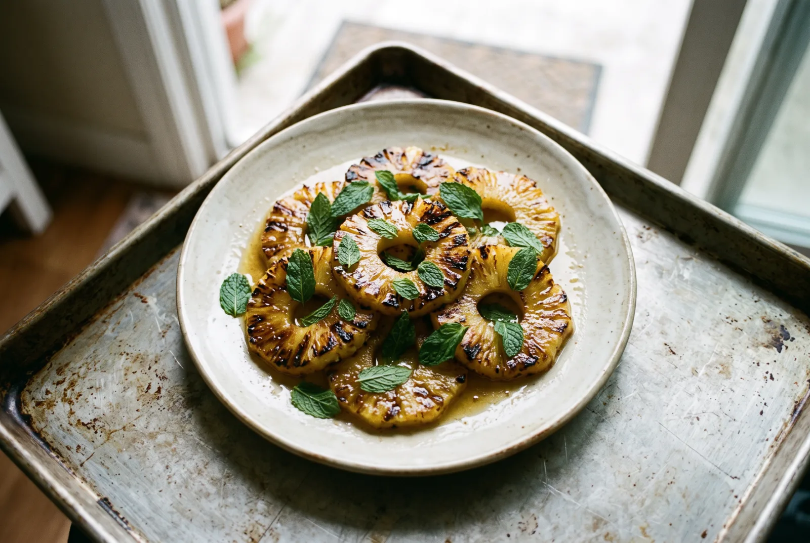 Grilled Pineapple with Honey and Cinnamon
