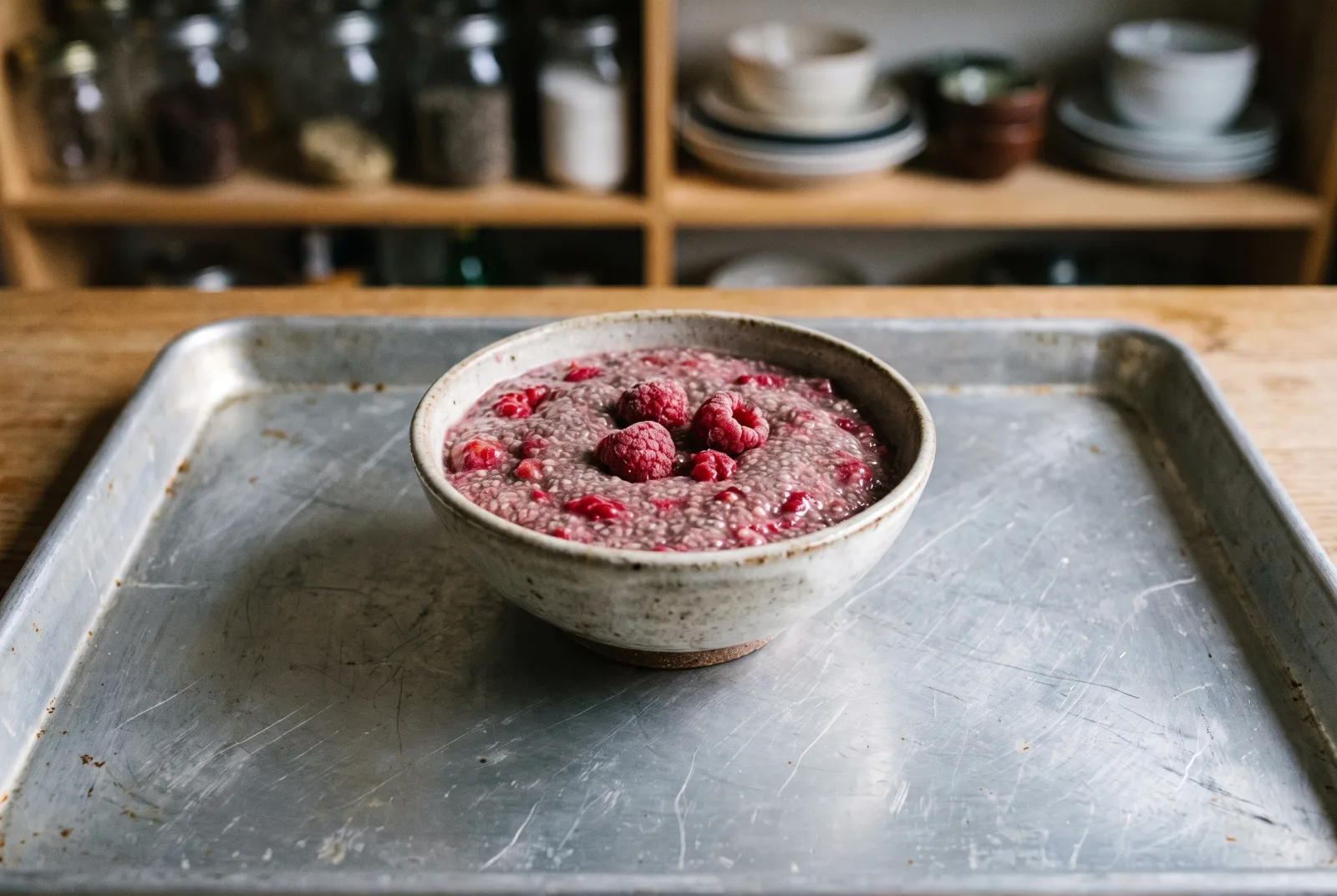 Raspberry Chia Pudding with Coconut Milk