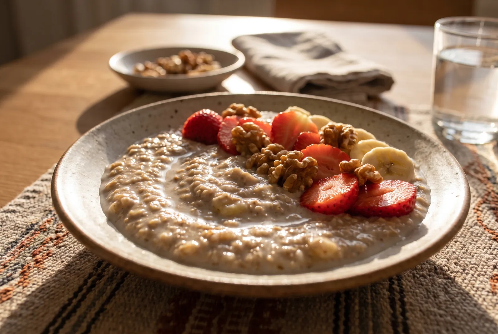 Banana Oat Smoothie Bowl with Honey