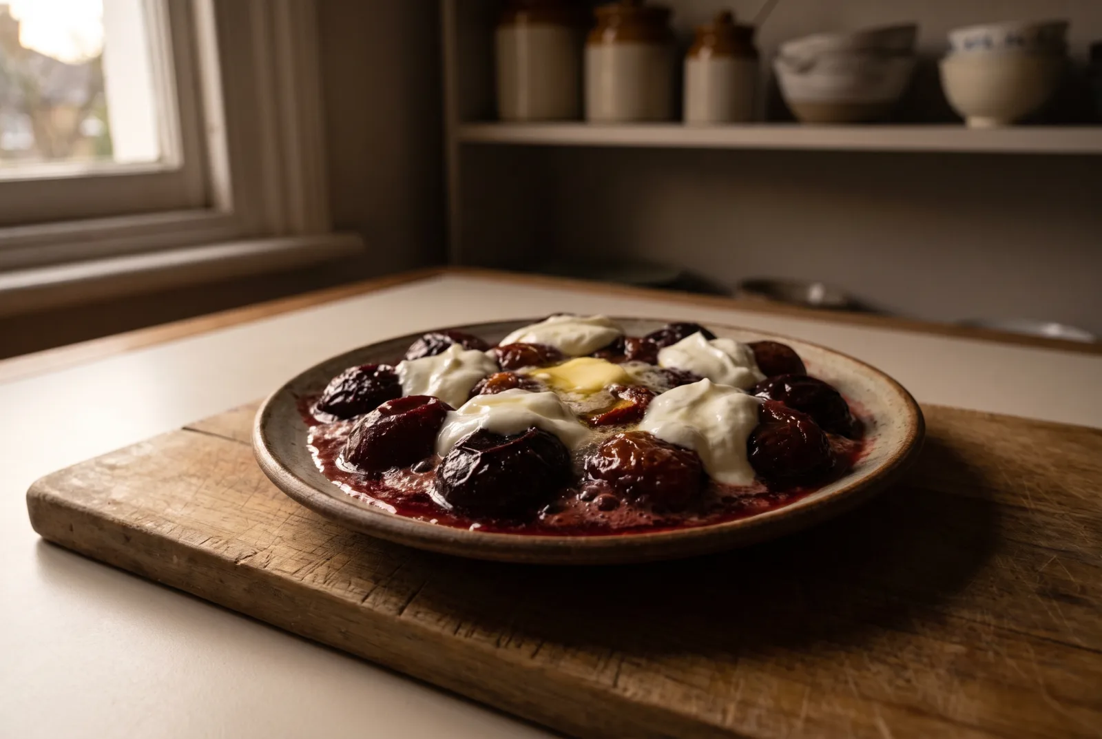 Baked Plums with Honey and Cinnamon