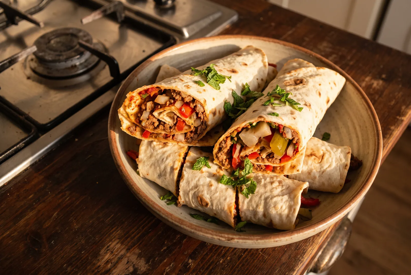 Lahmacun Dürüm — Turkish Spiced Meat Flatbread Wrap