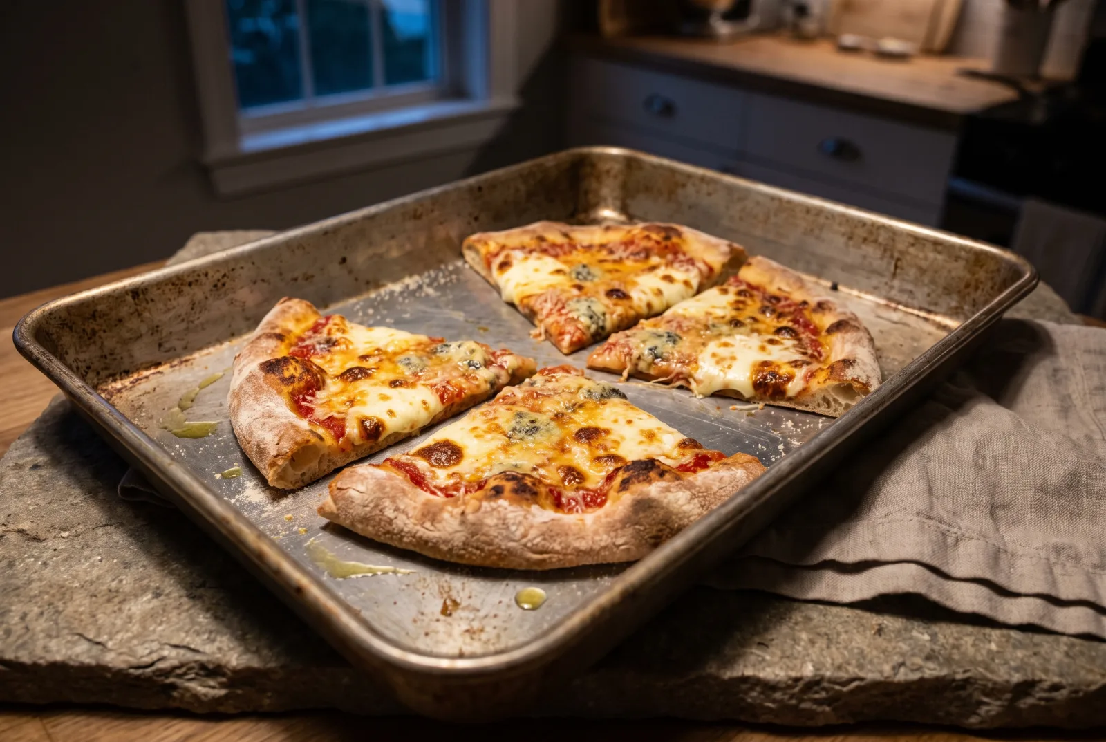 Four-Cheese Pizza — Italian-Style Pizza with Plenty of Cheese