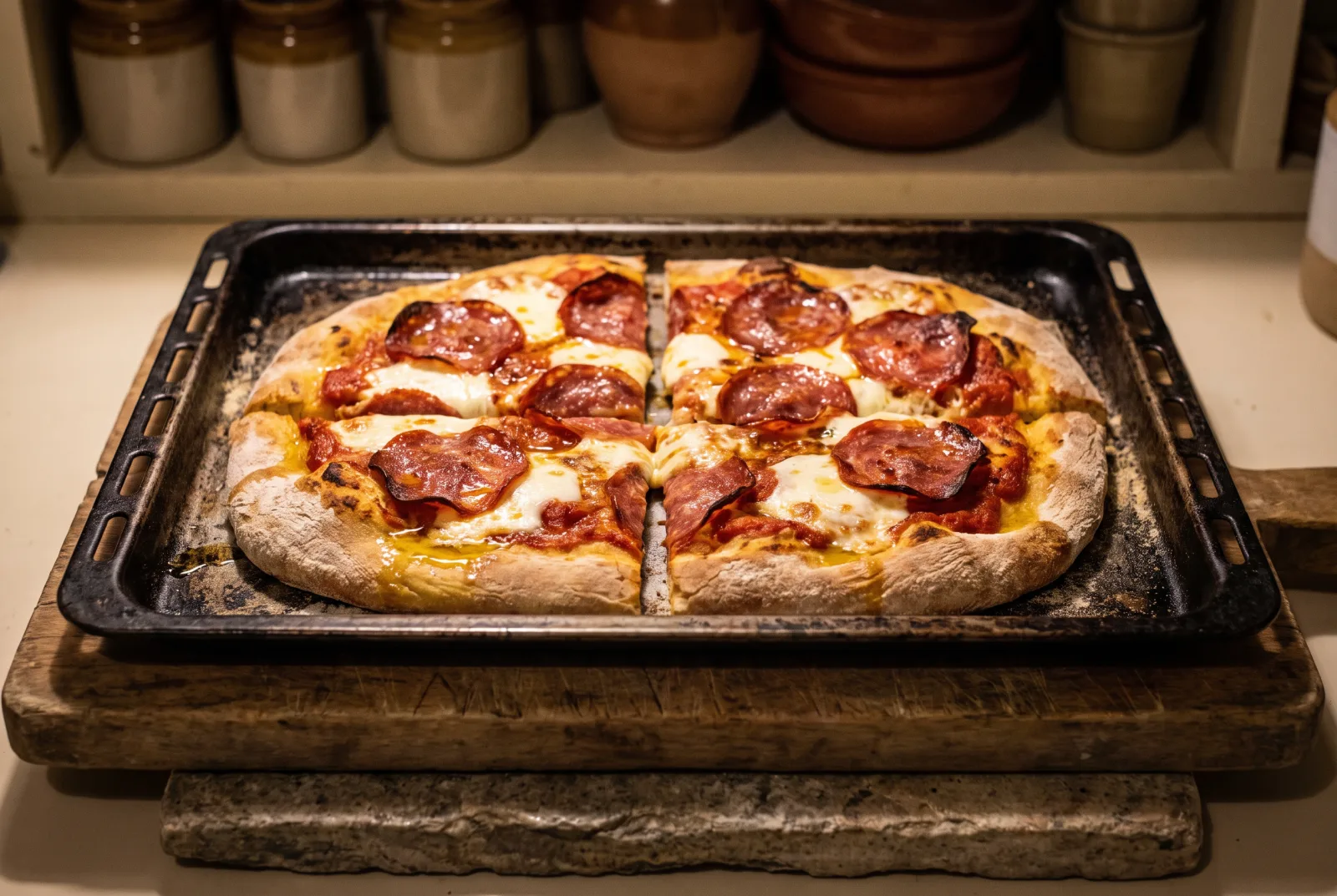 Spicy Salami Pizza