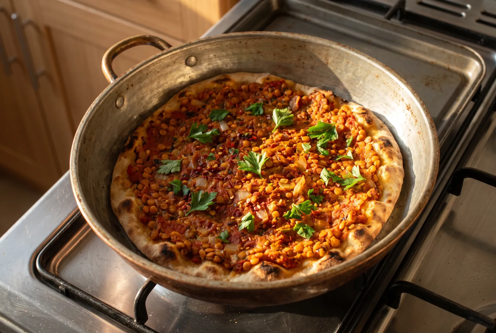 Red Lentil Lahmacun — Vegan Turkish Flatbread