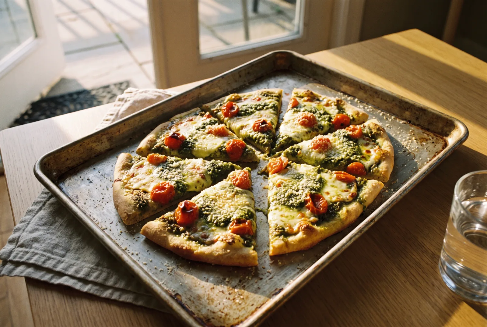 Pesto Pizza | Italian Basil Pesto Pizza