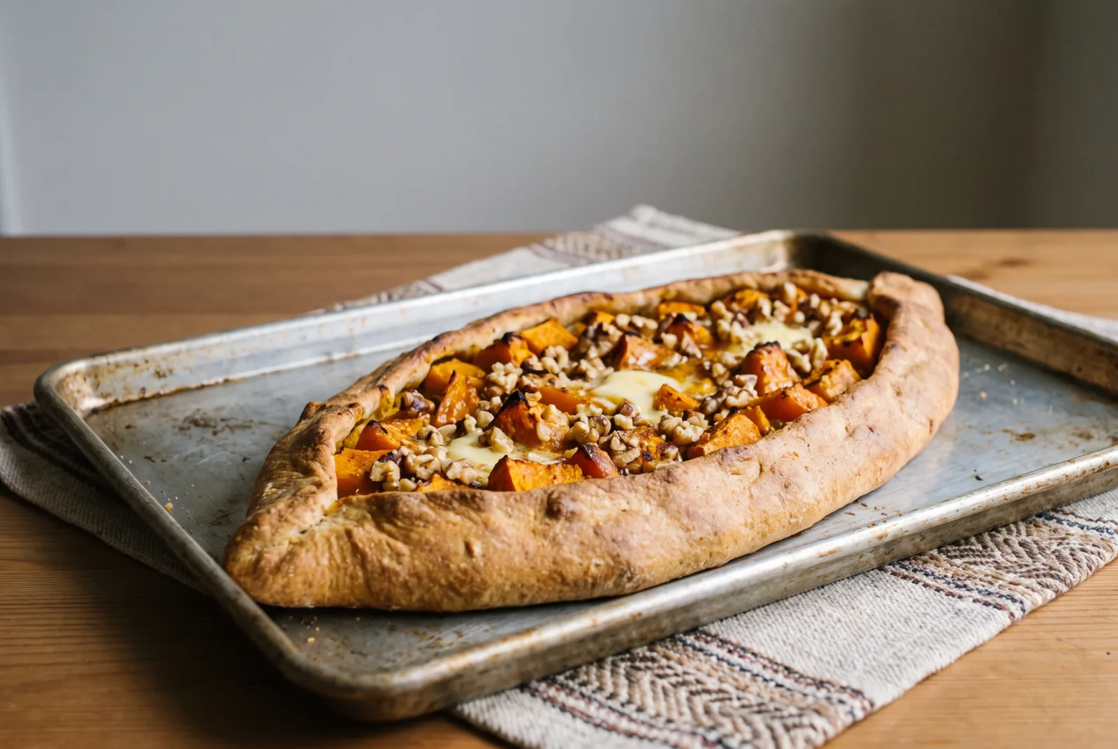 Pumpkin Pide | Oven-Baked Pastry with Walnuts and Cinnamon
