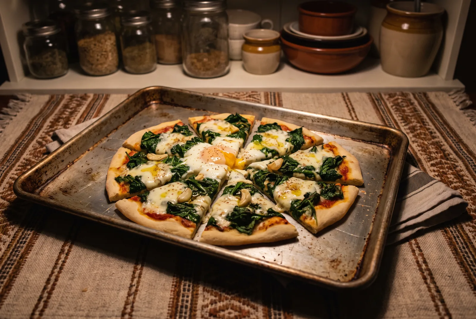 Pizza Fiorentina | Italian Spinach and Egg Pizza
