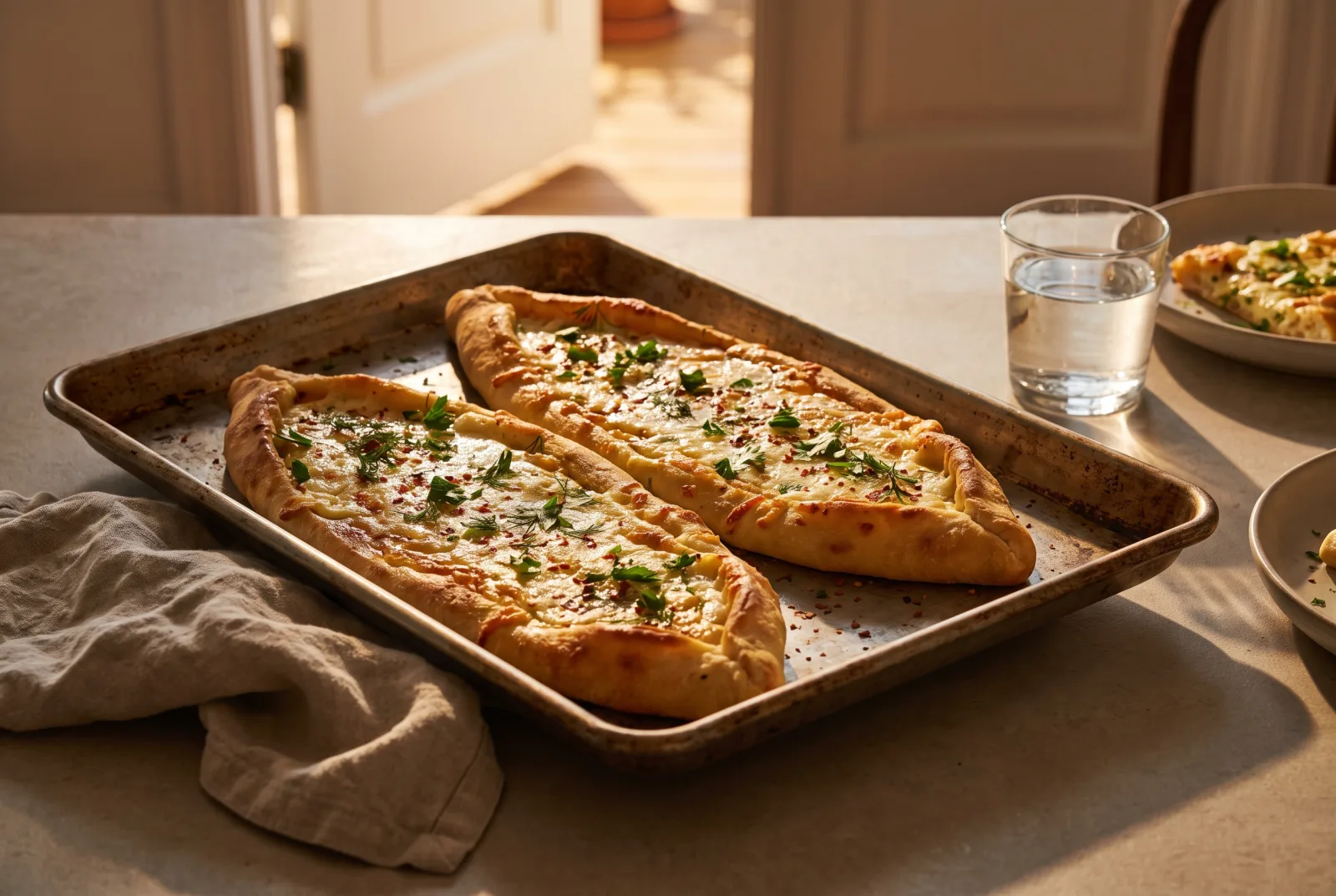 Tulum Cheese Pide | Baked Pide with Herbs