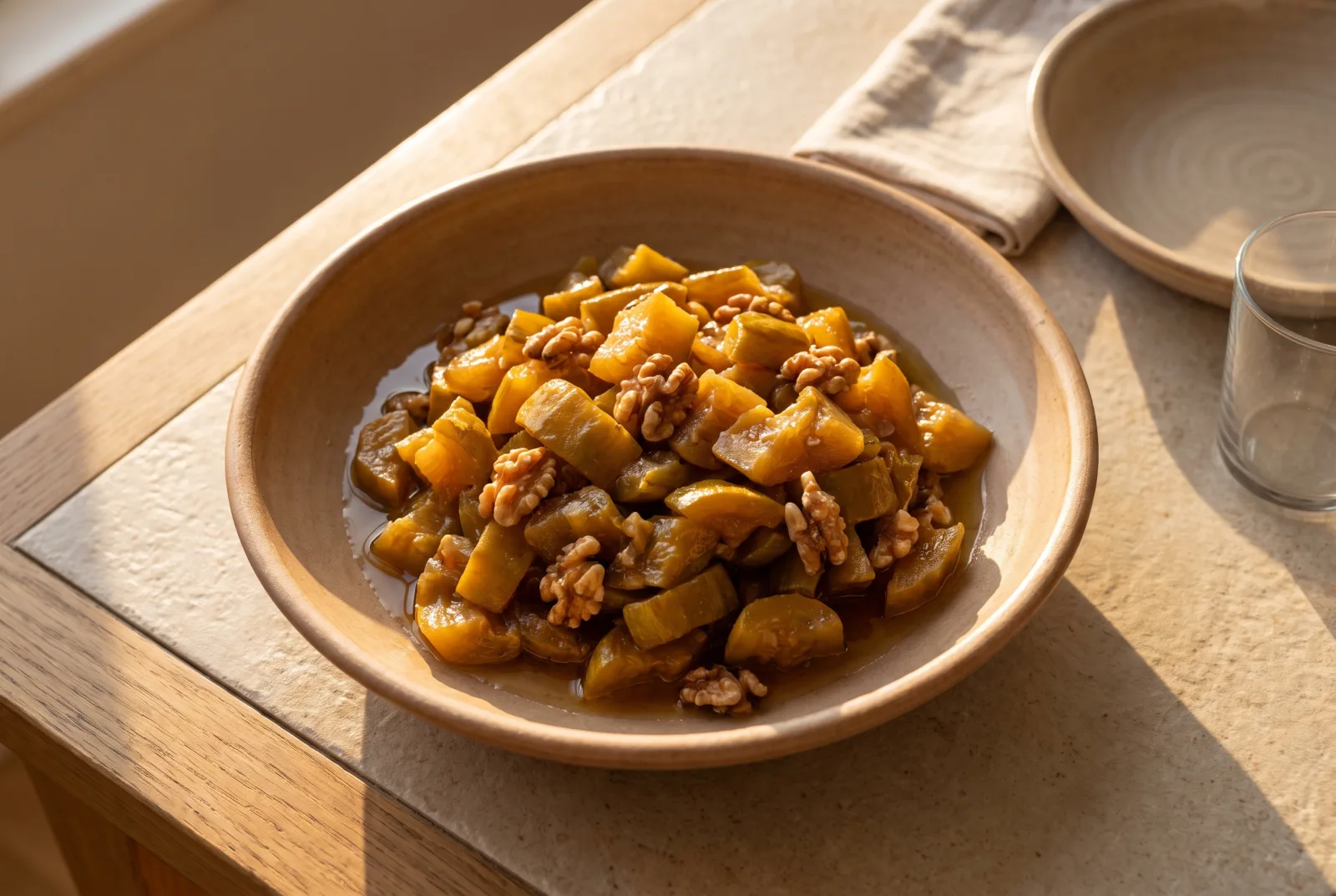 Zucchini Preserves | Homemade Zucchini Preserve with Walnuts