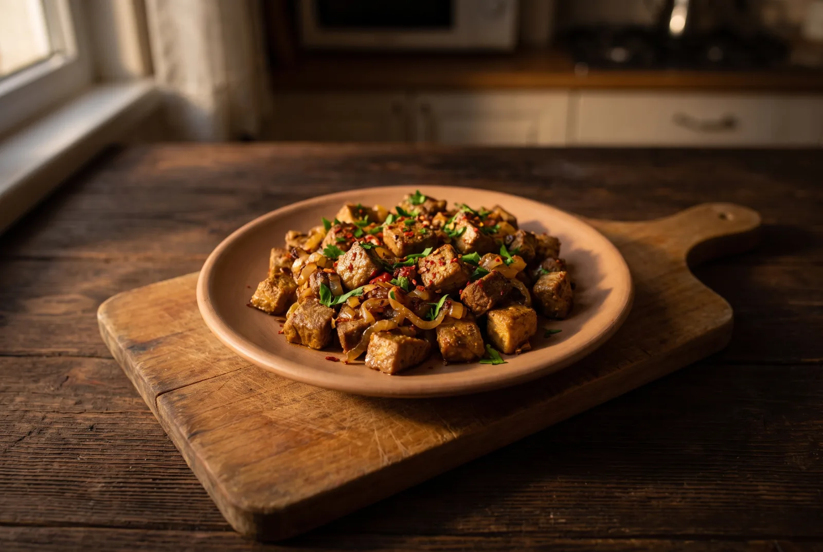 Turkish-Style Pan-Fried Lamb Liver with Onions