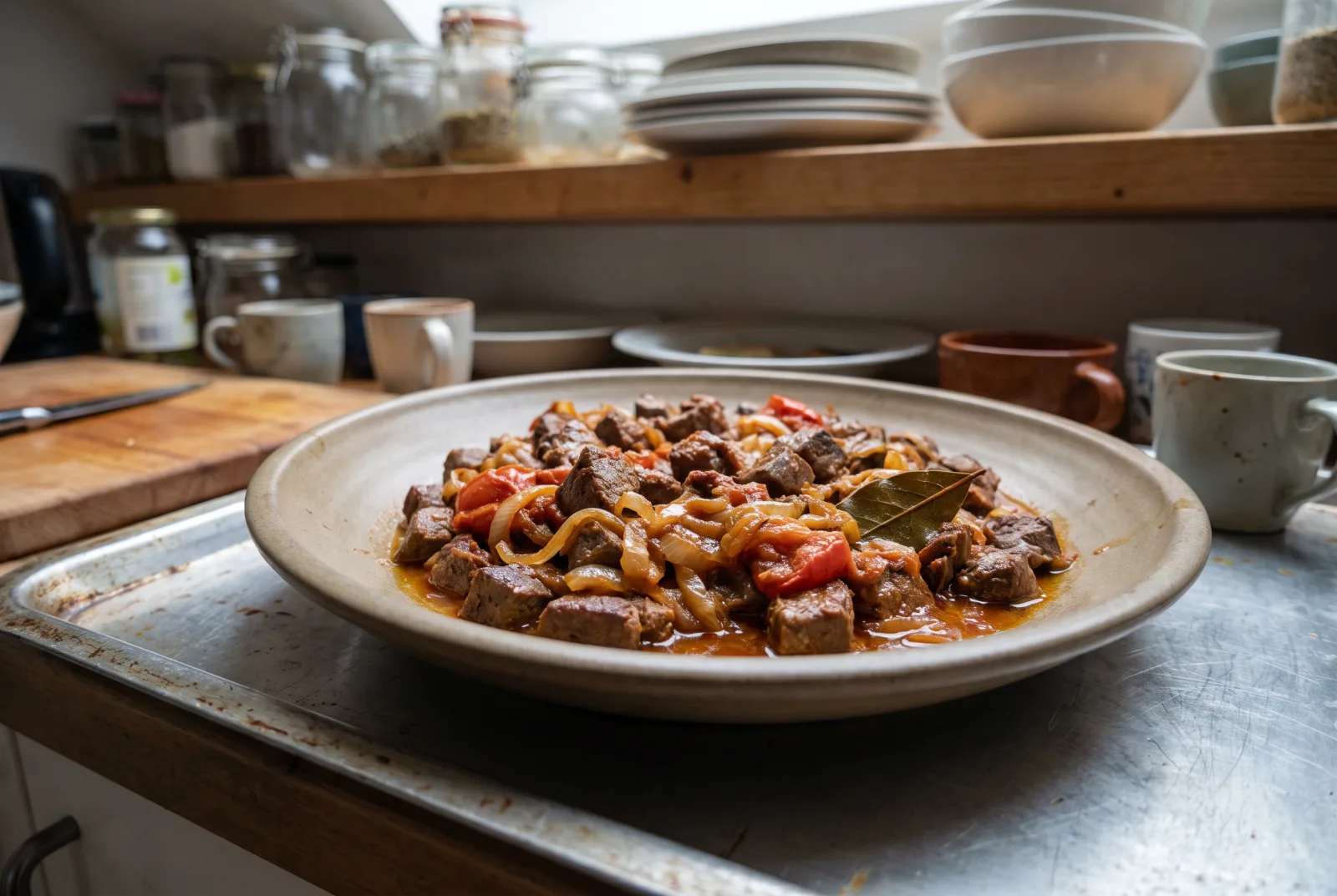 Lamb Liver Stew with Tomato Sauce