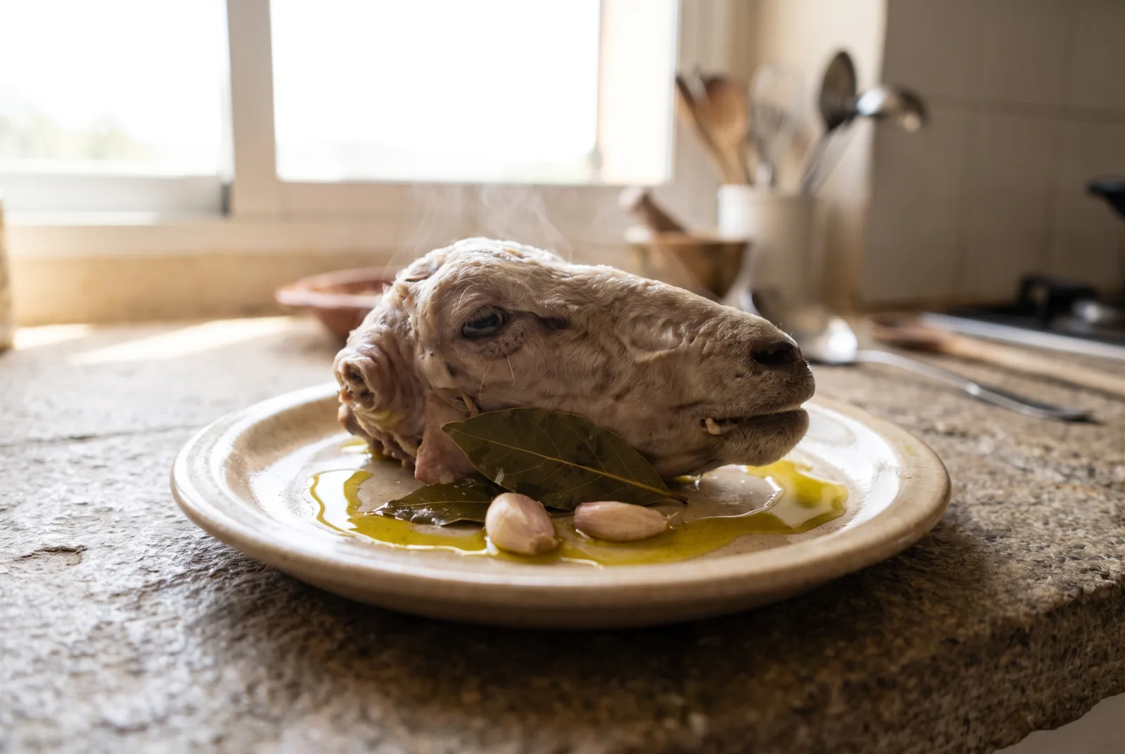 Boiled Lamb’s Head | Lamb’s Head with Garlic