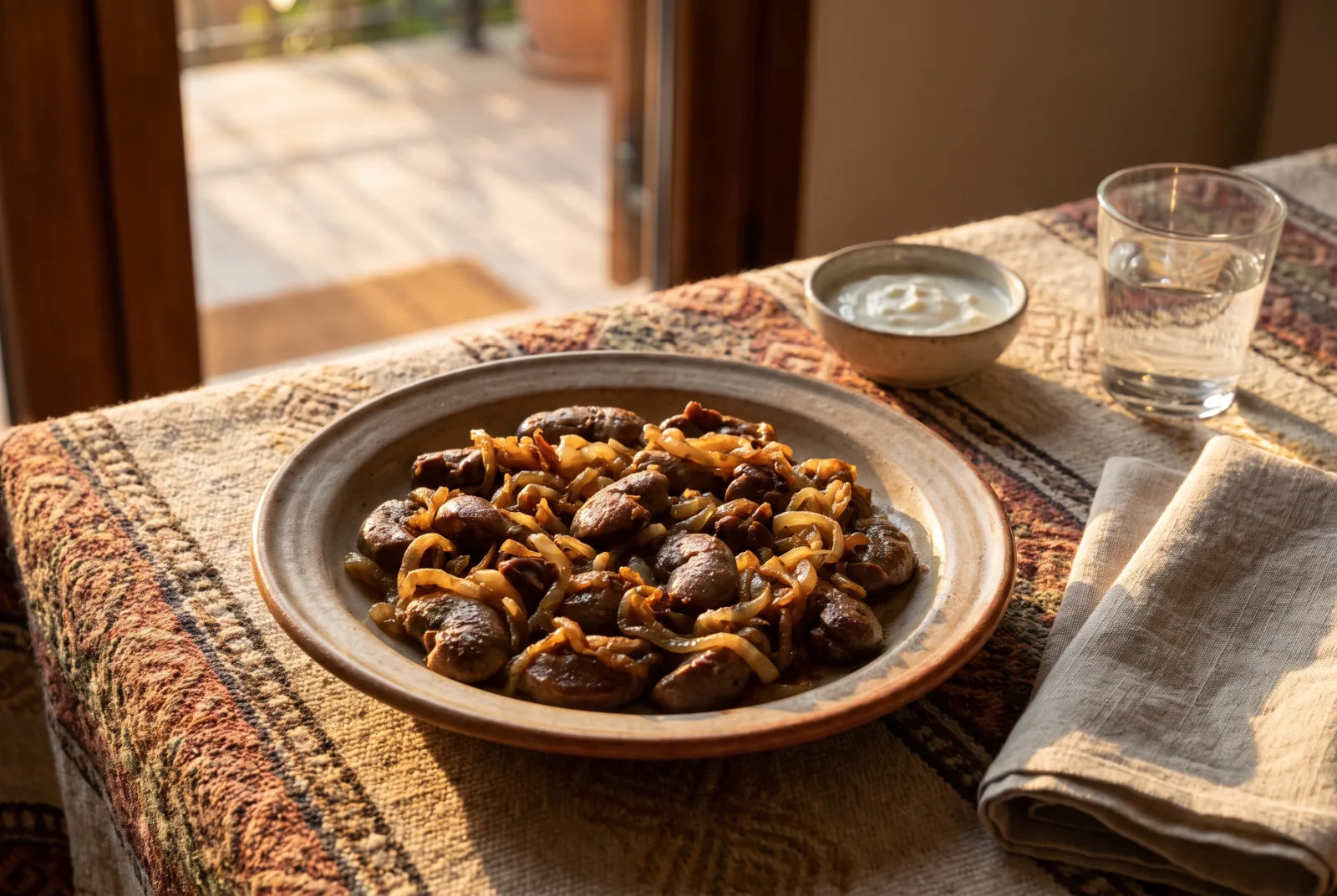 Lamb Kidney Sauté with Cumin and Onions