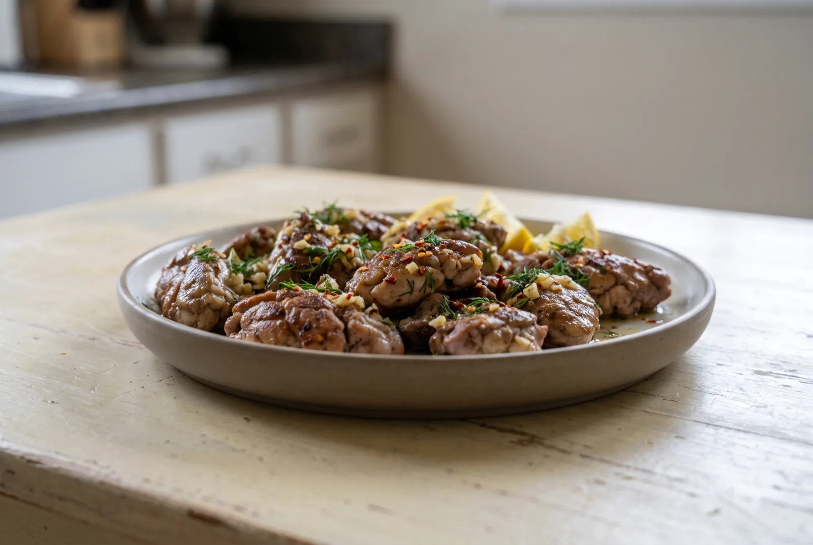 Sautéed Lamb Brain | Lamb Brain with Butter