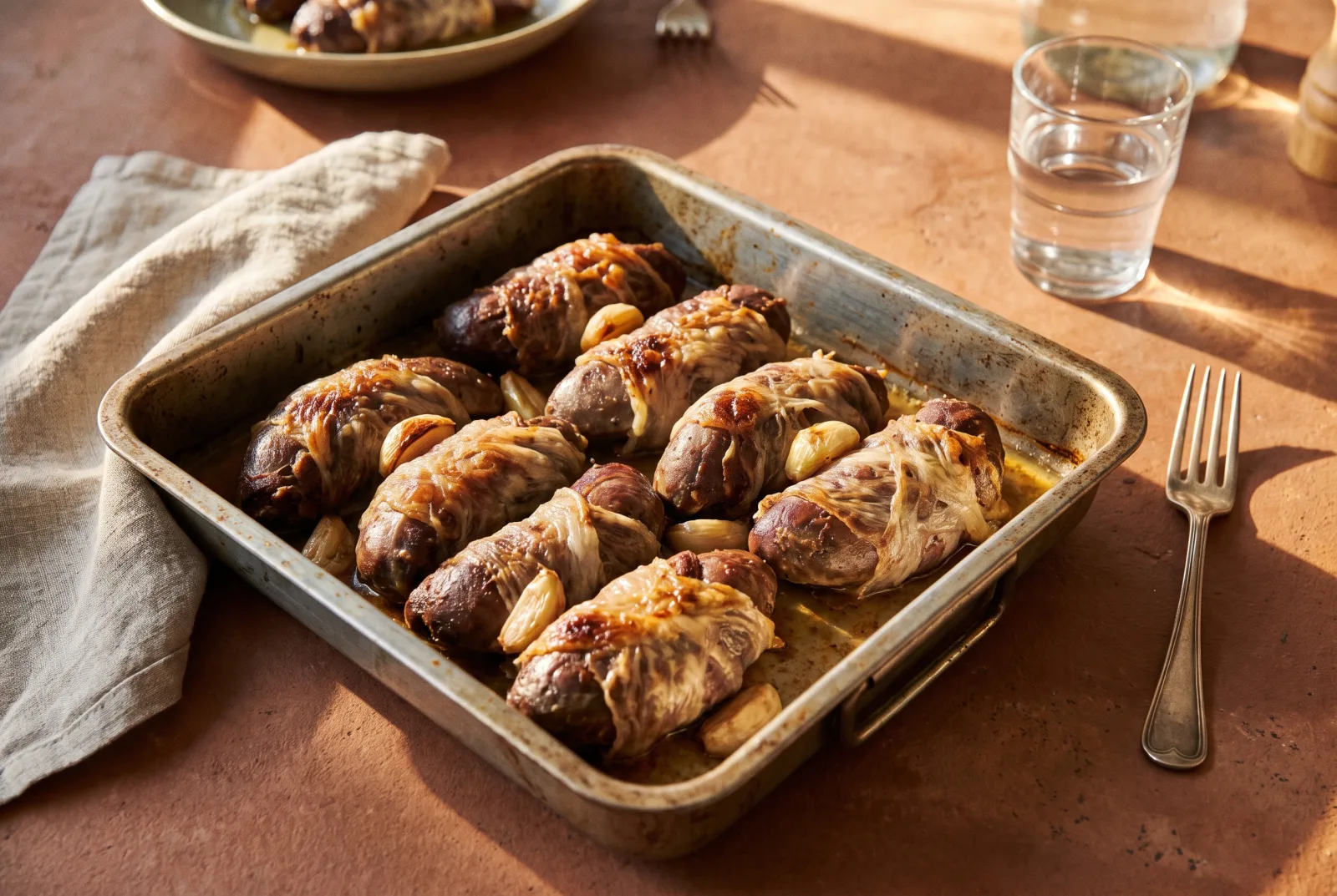 Lamb Spleen Wrapped in Caul Fat | Oven-Baked