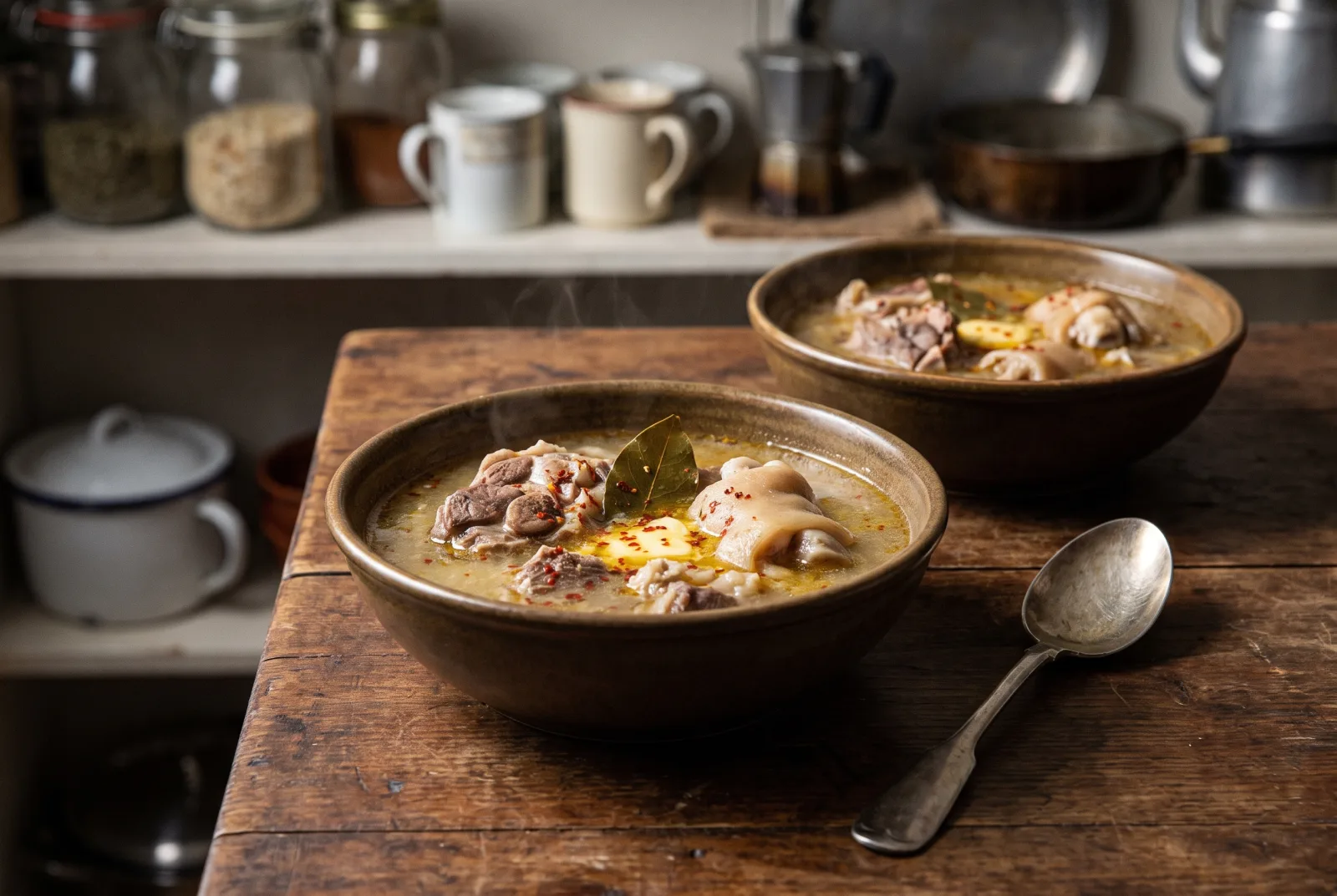 Kelle Paça Soup (Lamb Head and Trotter Offal Soup)