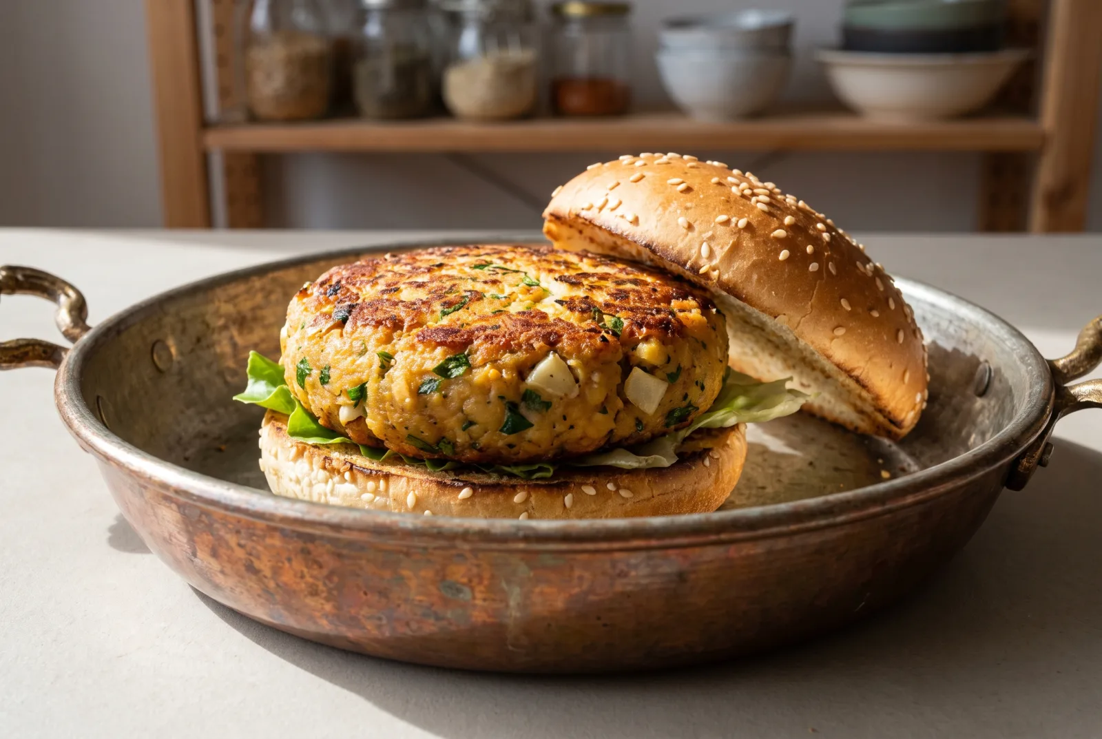 Spiced Chickpea Burger | Vegetarian Burger