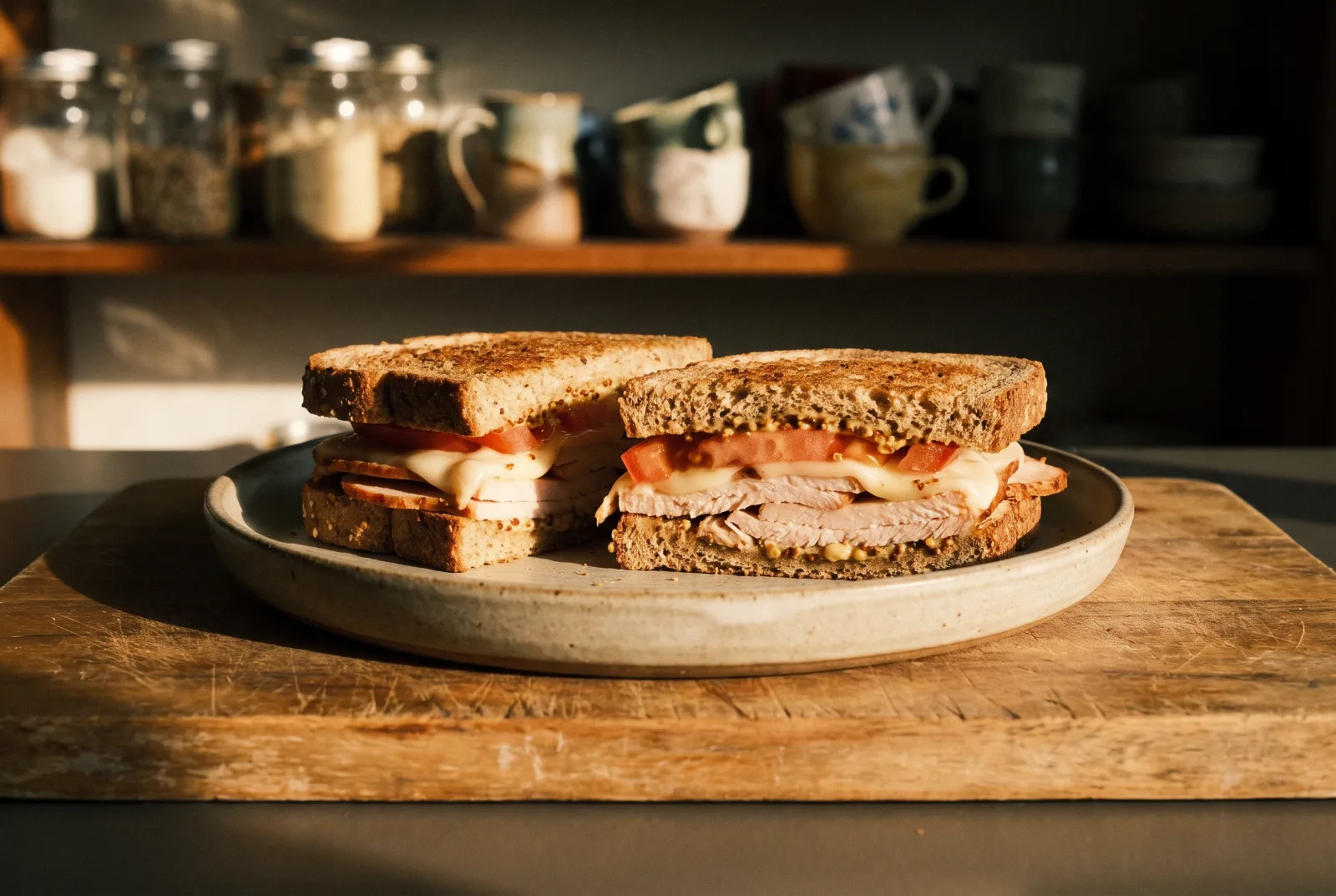 Smoked Turkey Sandwich | Grilled Turkey and Mozzarella Sandwich