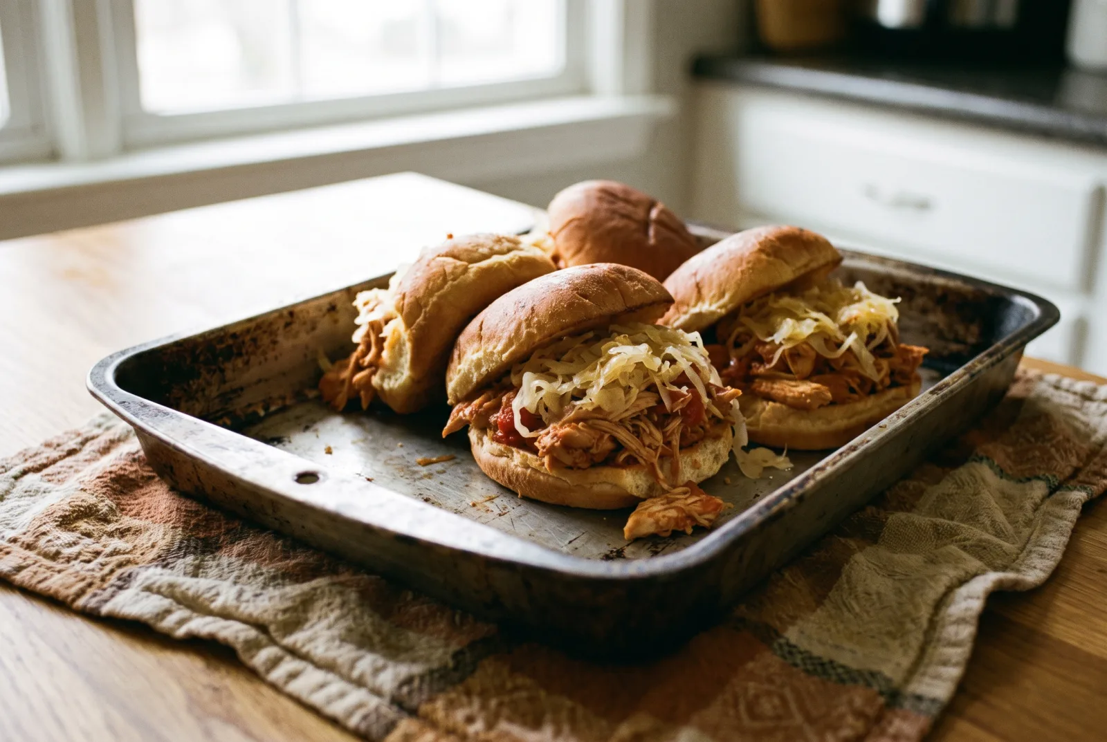 Pulled Chicken Sandwich | American-Style Barbecue Chicken Sandwich