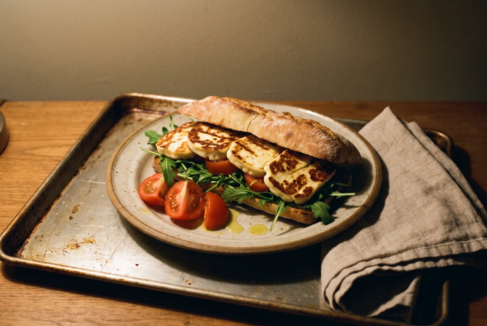 Halloumi Sandwich | Grilled Halloumi Cheese Sandwich