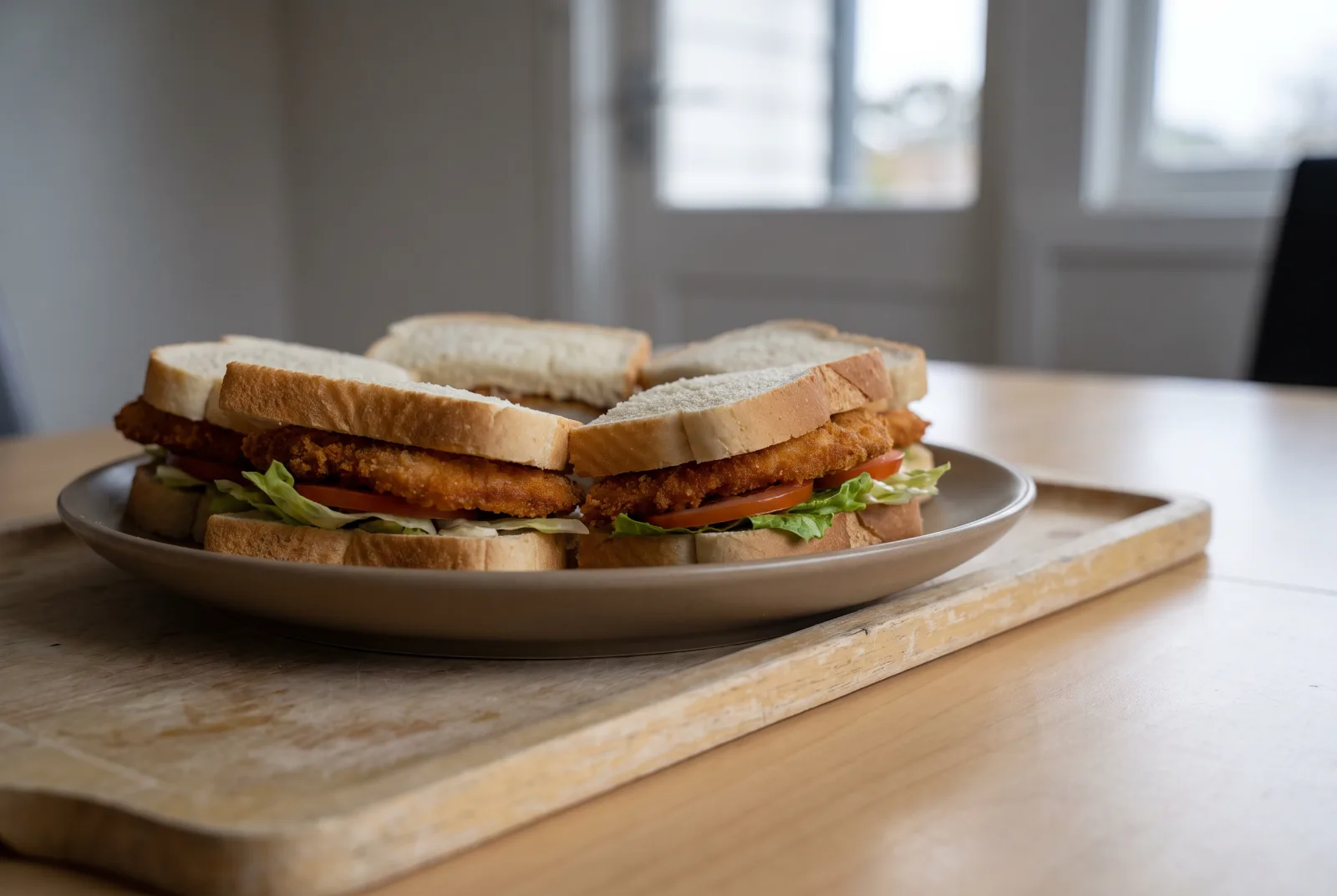 Crispy Chicken Schnitzel Sandwich | Breaded Chicken Breast Sandwich