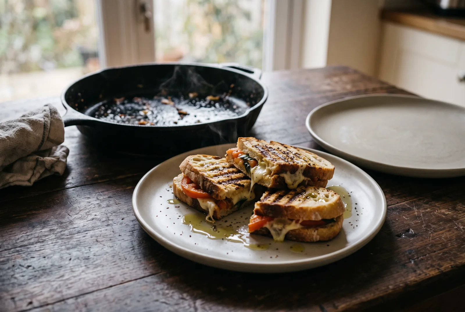Vegetable and Cheese Panini | Italian-Style Grilled Sandwich
