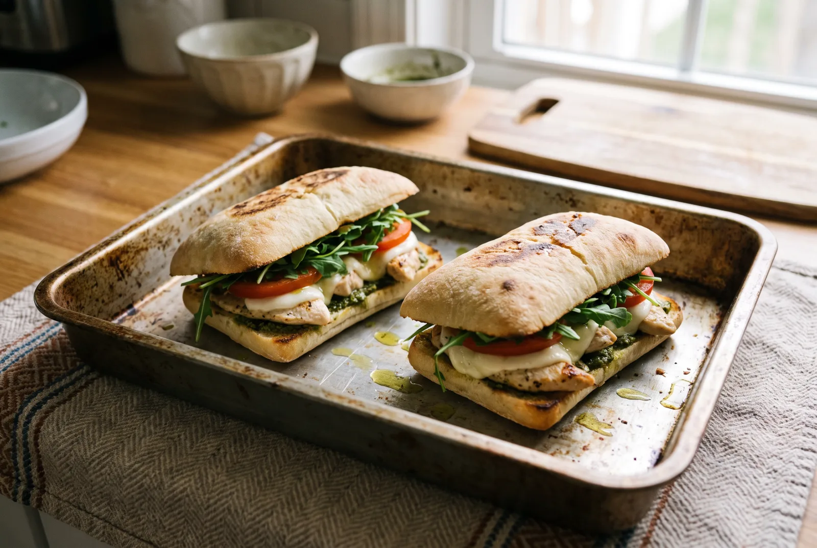 Pesto Chicken Sandwich | Italian-Style Sandwich with Mozzarella