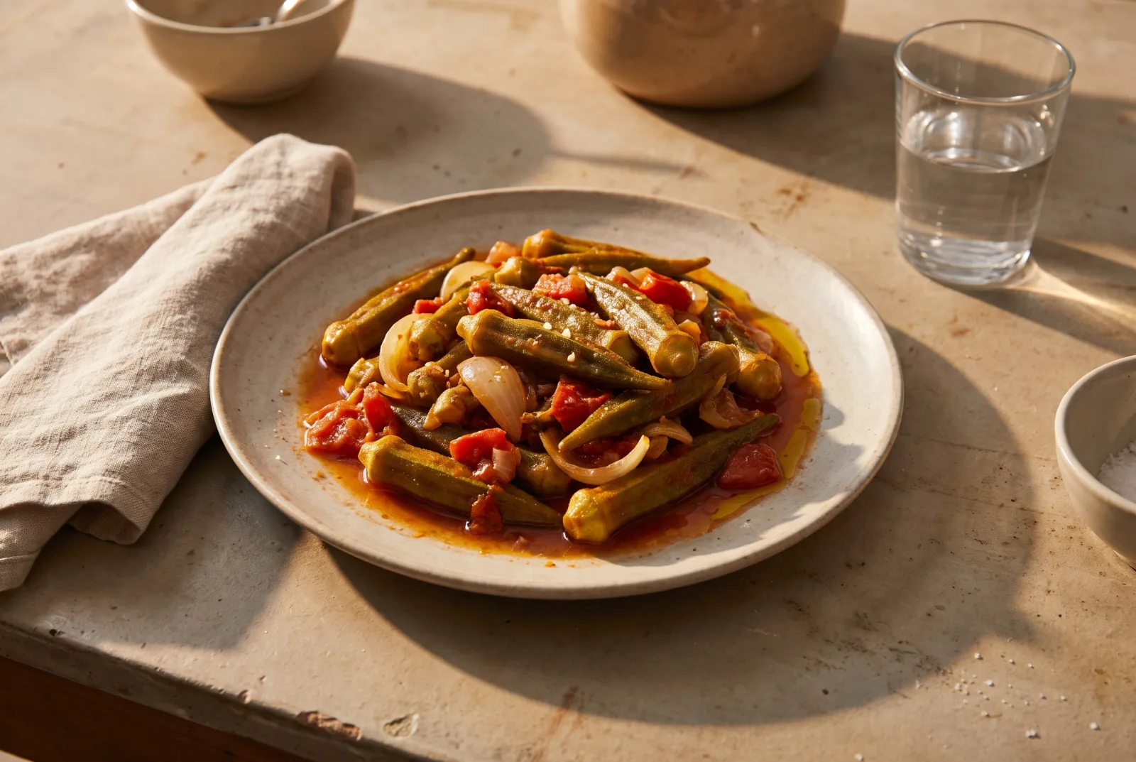 Olive Oil Okra with Tomatoes