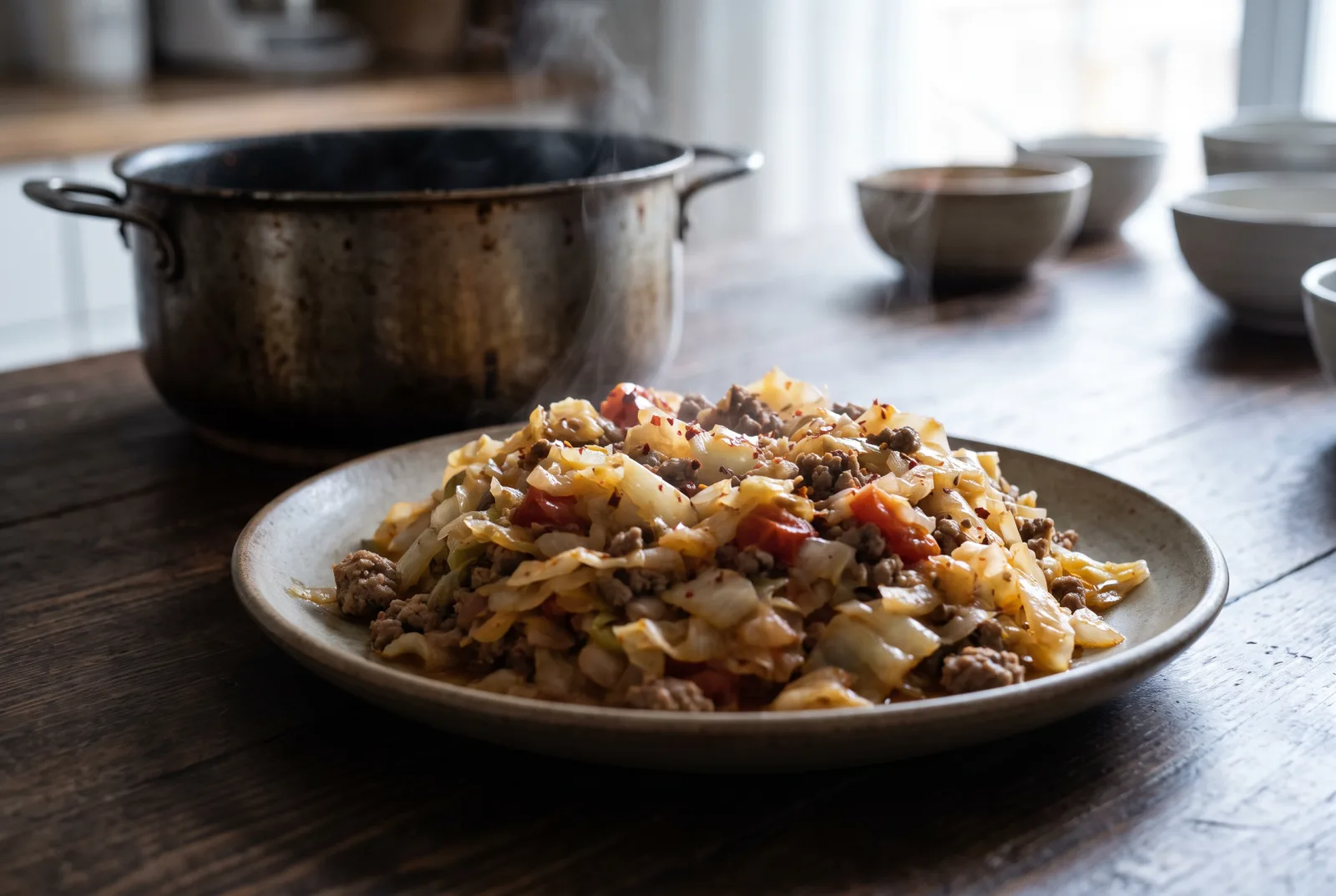 Ground Beef and Cabbage Skillet