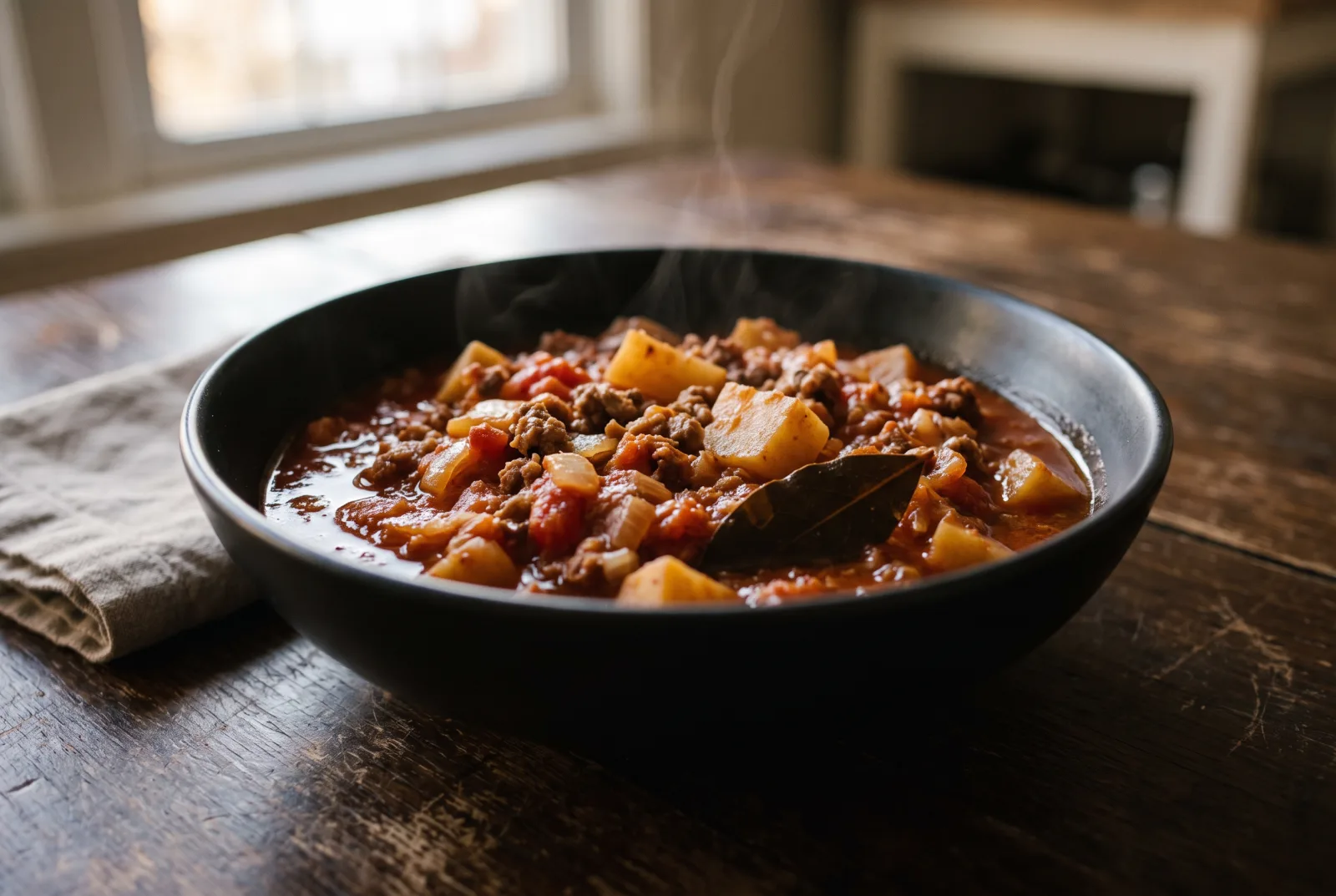Ground Meat and Celeriac Stew | Celeriac in Tomato and Onion Sauce