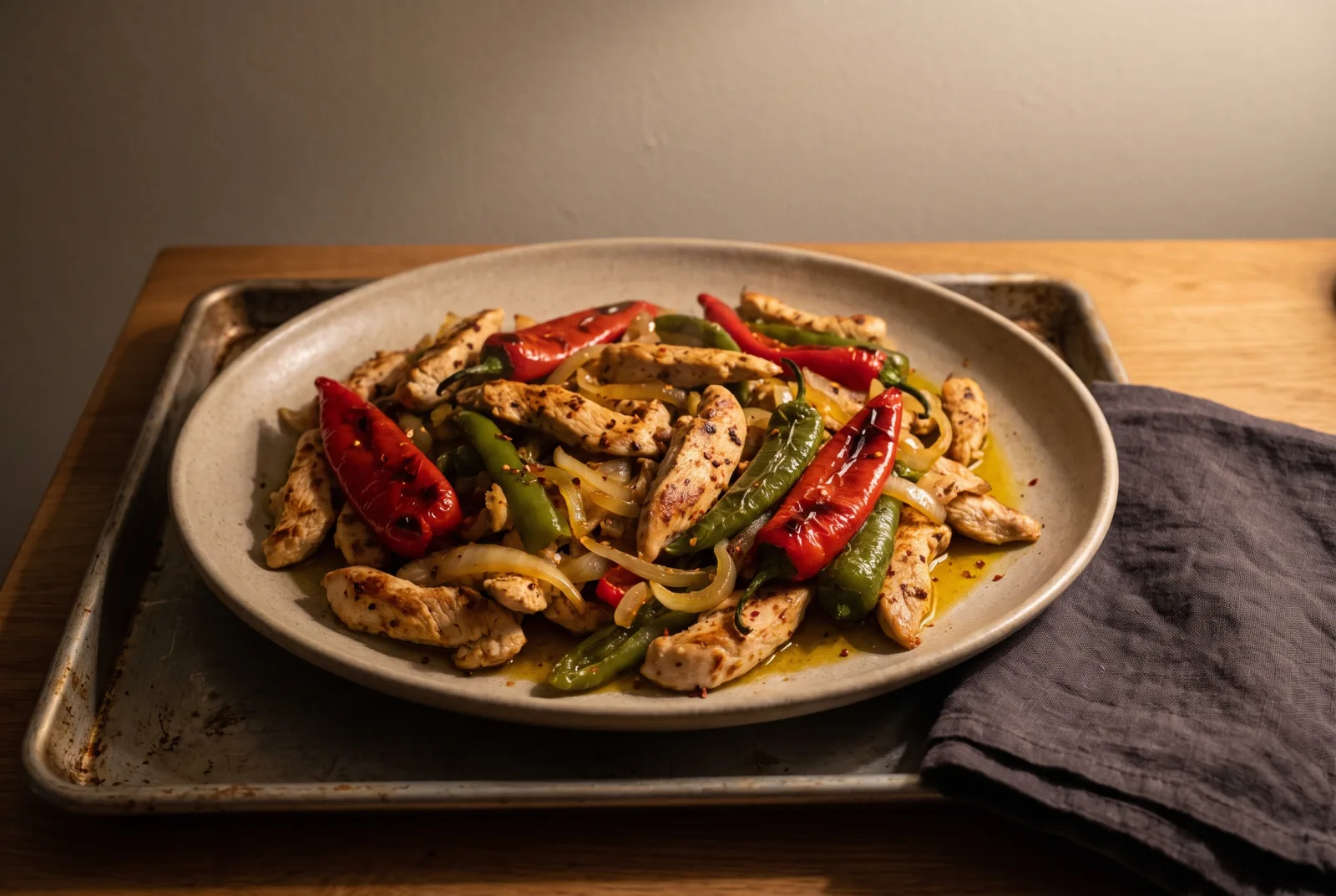 Mexican-Style Chicken Fajitas with Peppers