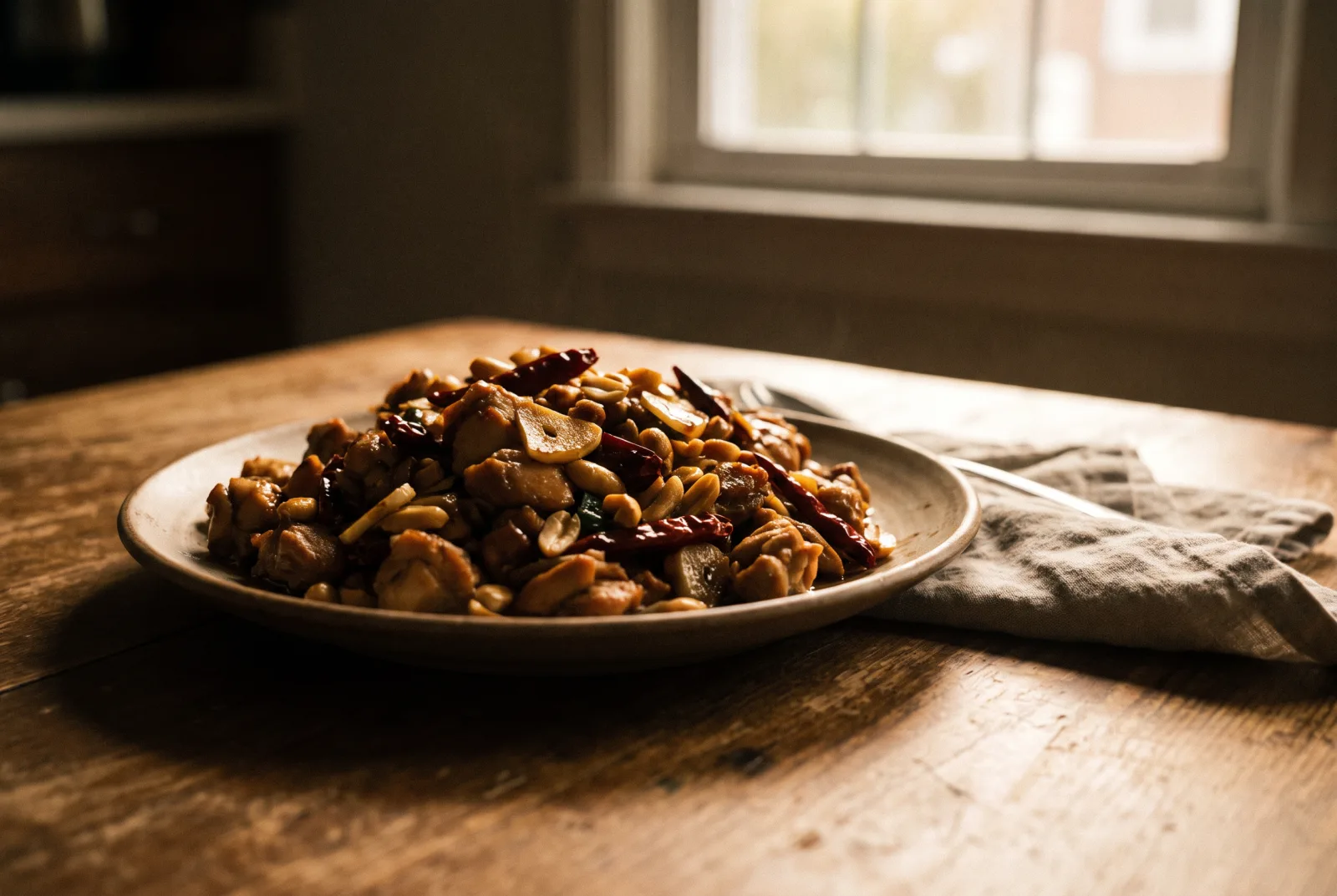 Kung Pao Chicken | Chinese Wok-Fried Chicken with Peanuts