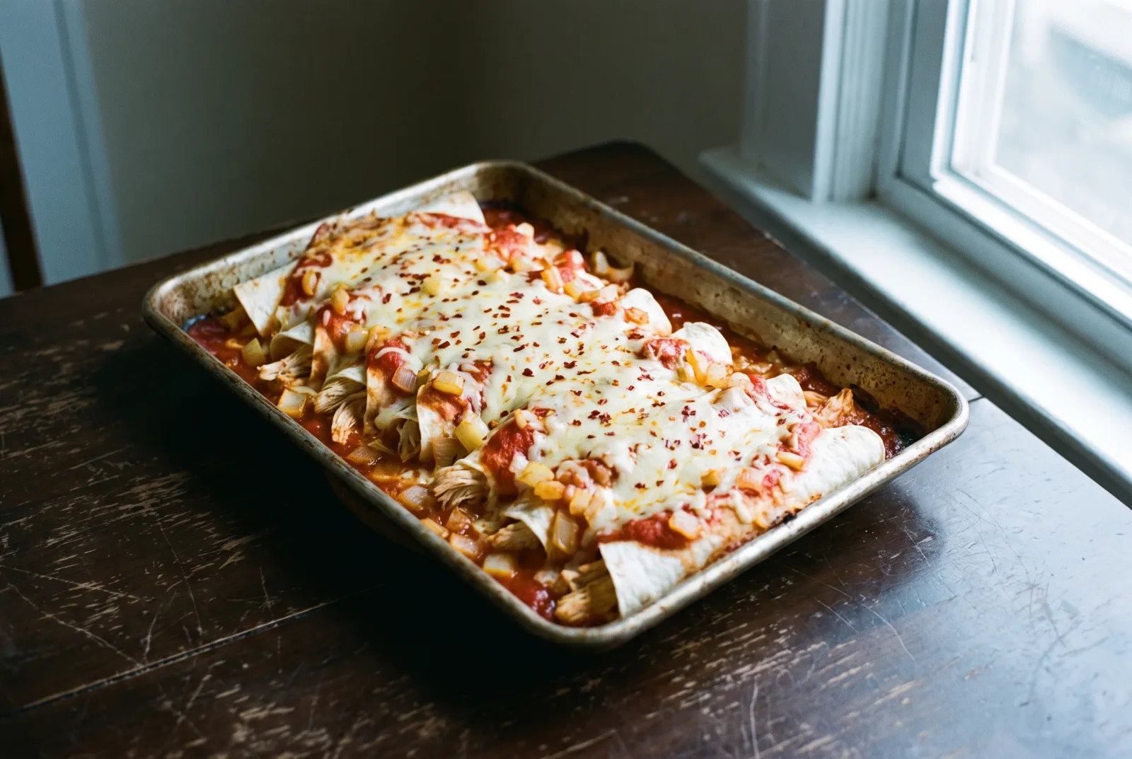 Chicken Enchiladas | Baked Mexican-Style with Cheese