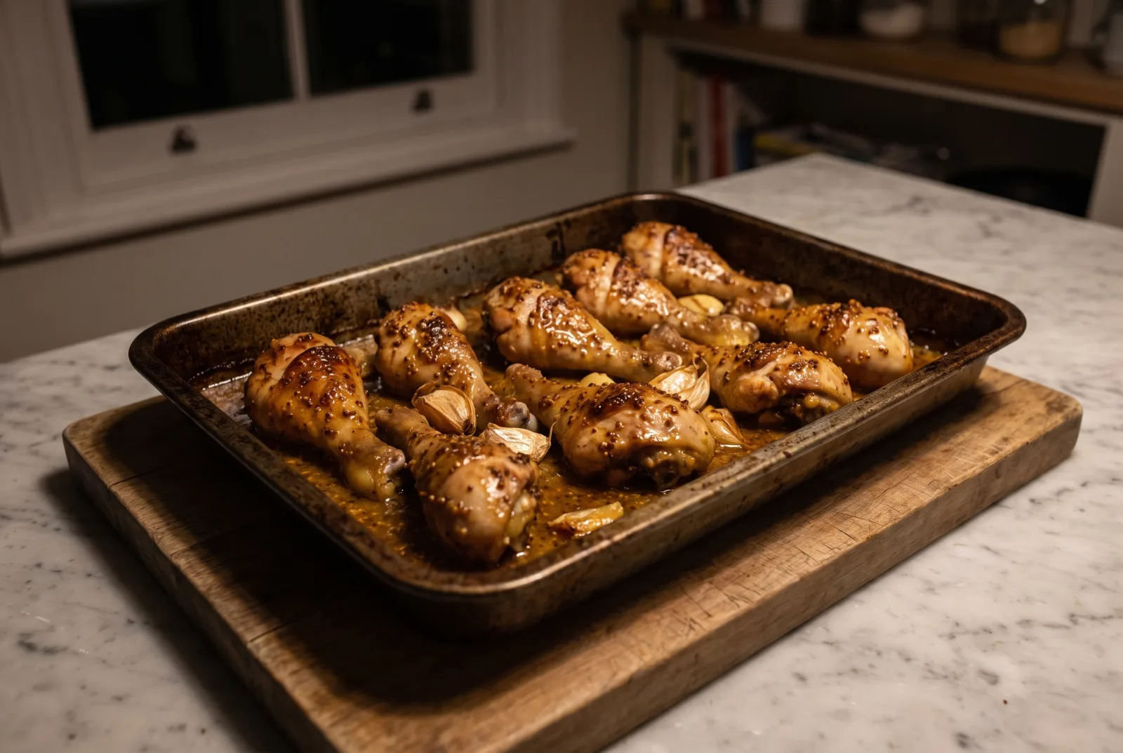 Honey Mustard Chicken Drumsticks | Caramelized in the Oven