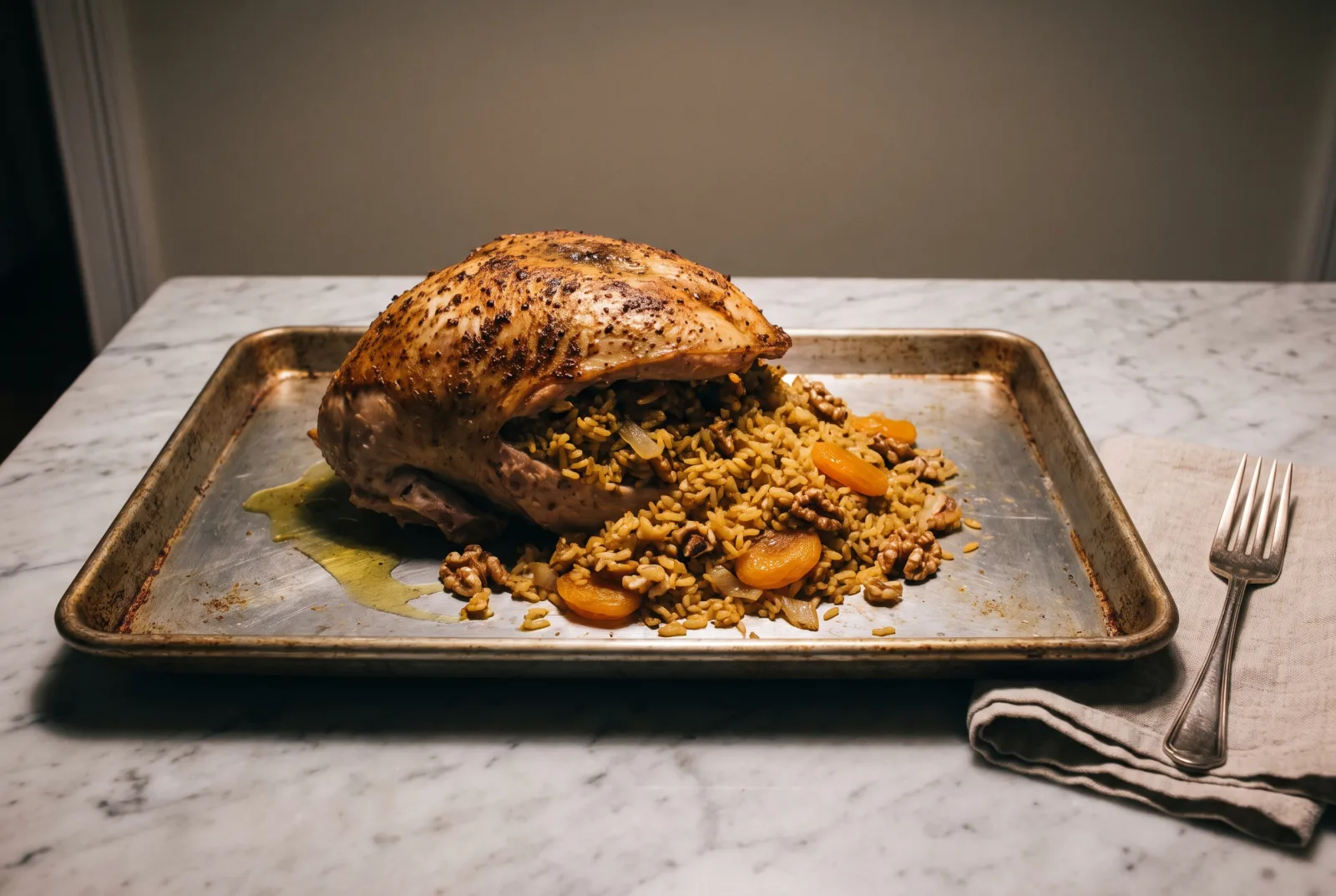 Stuffed Turkey Breast | Dried Apricot and Walnut Rice Filling