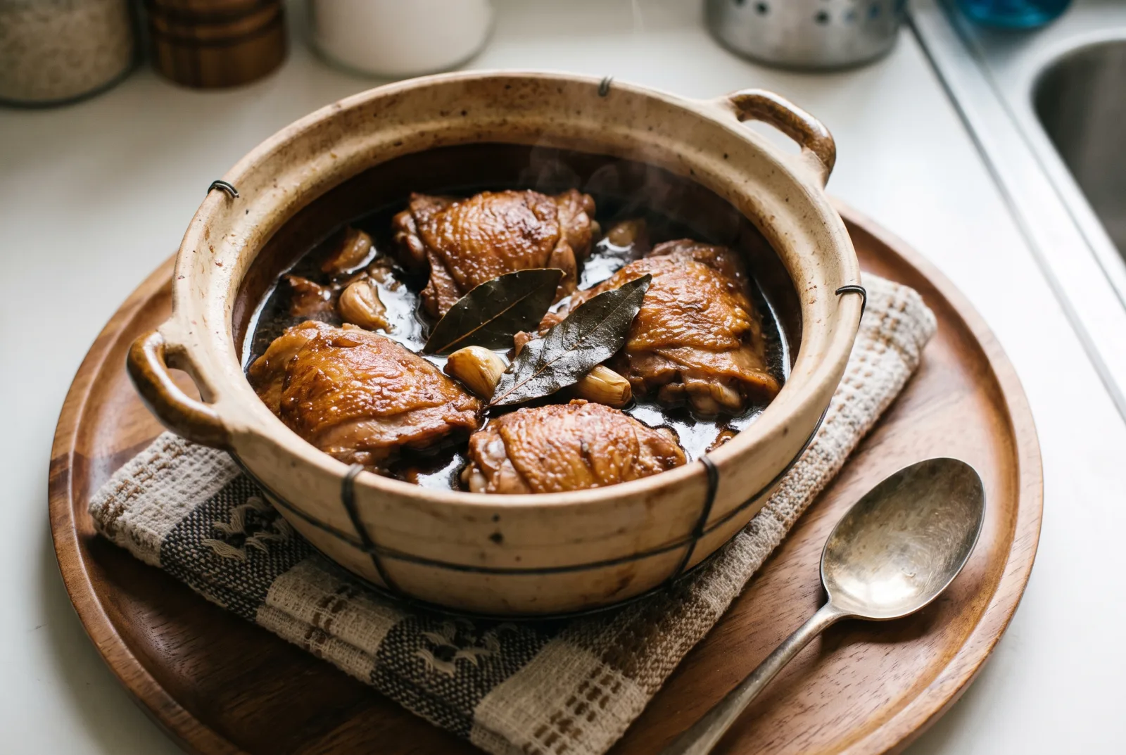 Chicken Adobo | Filipino Chicken Stew with Vinegar and Soy Sauce