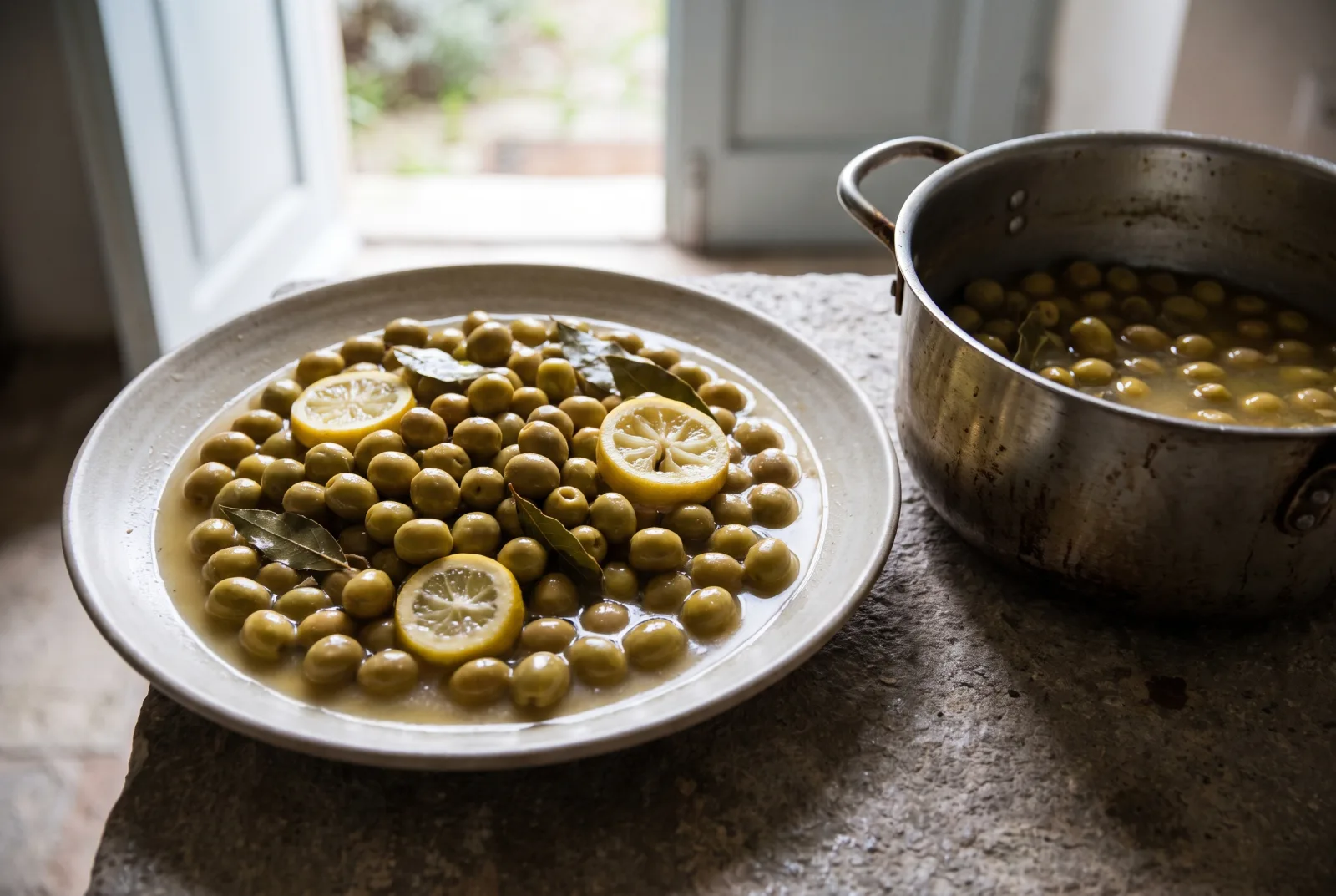Green Olive Brine | Homemade Olive Preserves