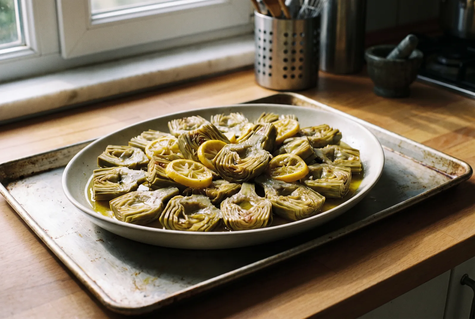 Olive Oil-Preserved Artichoke Hearts | Winter Storage
