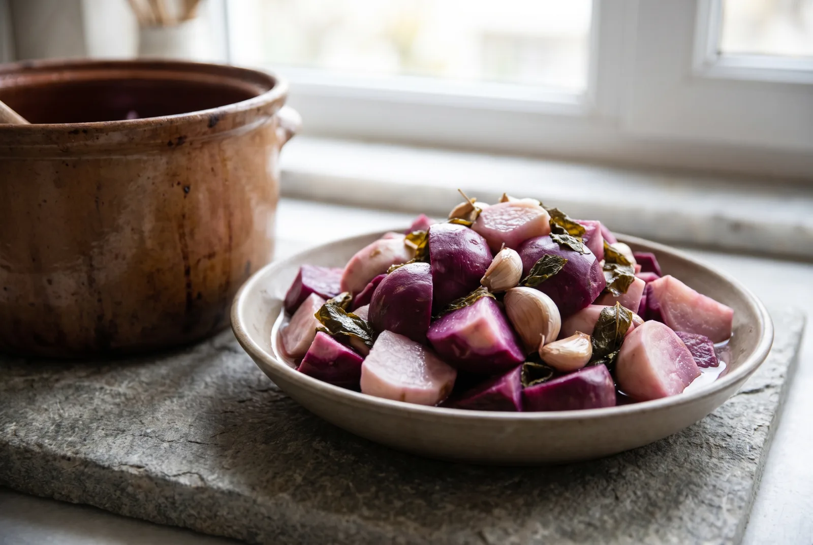 Turkish Vinegar-Pickled Turnips | Sliced Turnip Pickles