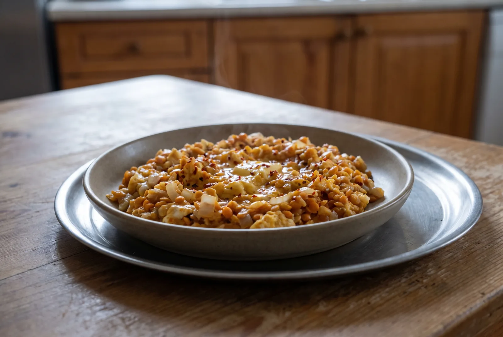 Red Lentil and Egg Skillet | Southeastern Turkish Style