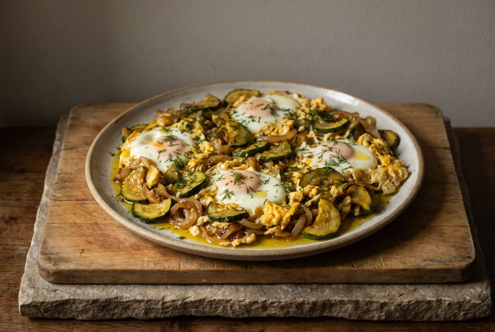 Olive Oil Zucchini and Eggs | Aegean-Style Summer Breakfast