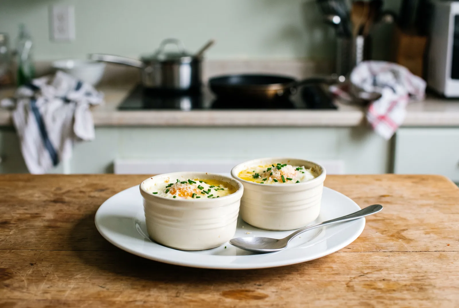 Eggs en Cocotte | French-Style Creamy Baked Eggs