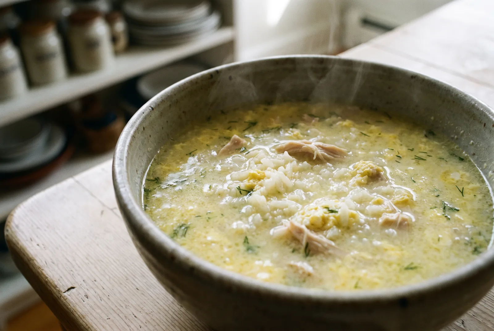 Avgolemono | Greek Lemon-Egg Soup