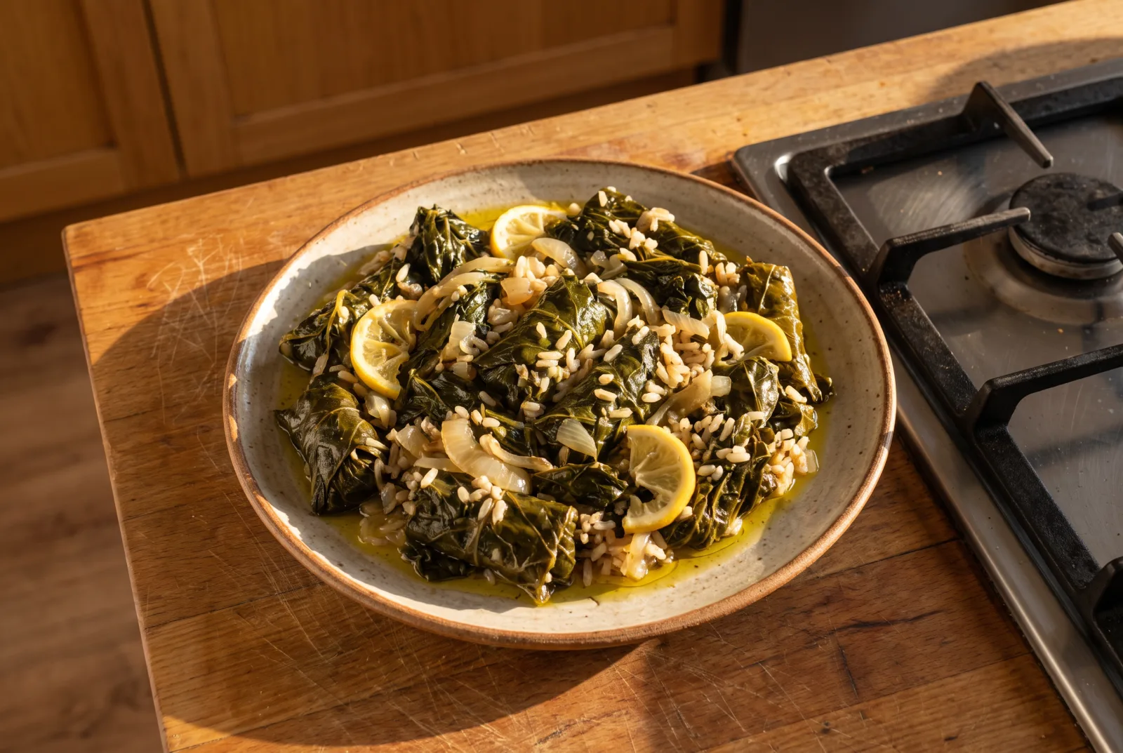 Swiss Chard in Olive Oil | Served Cold with Rice