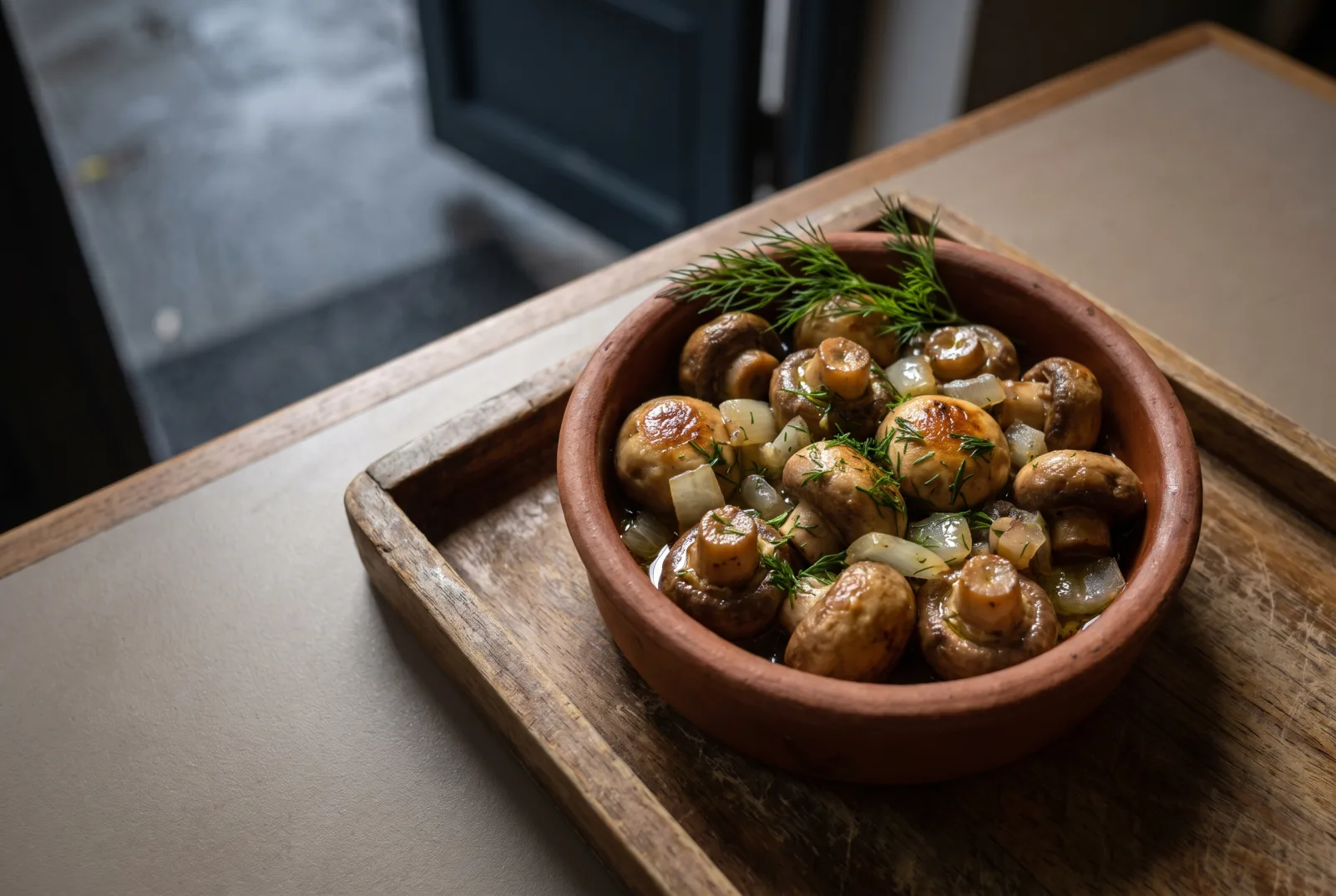 Mushrooms in Olive Oil | Aegean-Style with Onion