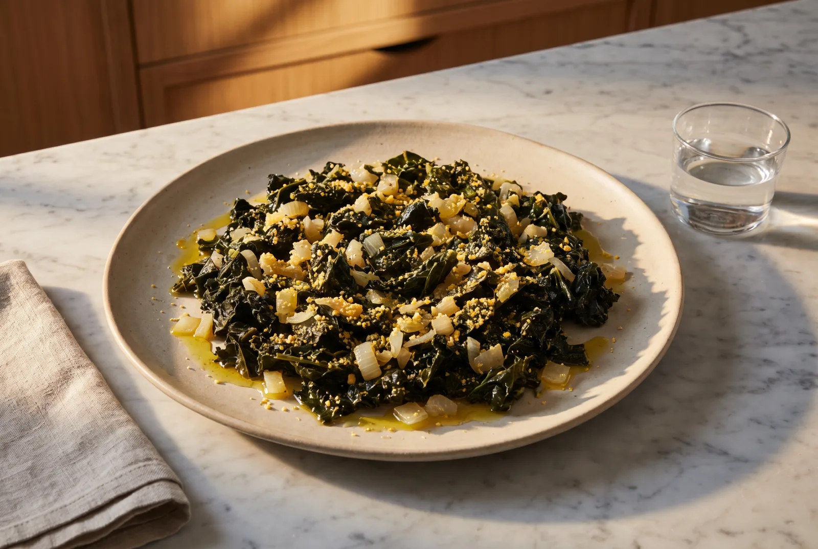 Olive Oil-Braised Collard Greens | Black Sea-Inspired Vegetable Dish